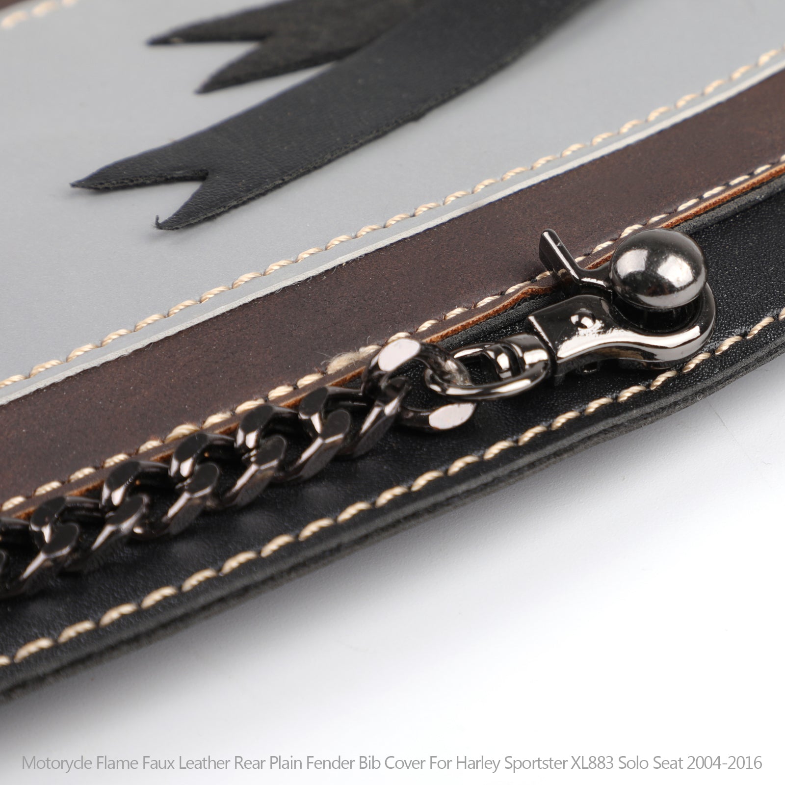 Bibe de pára-choque traseiro liso de couro para 04-16 Harley Sportster XL883 Solo Seat Genérico