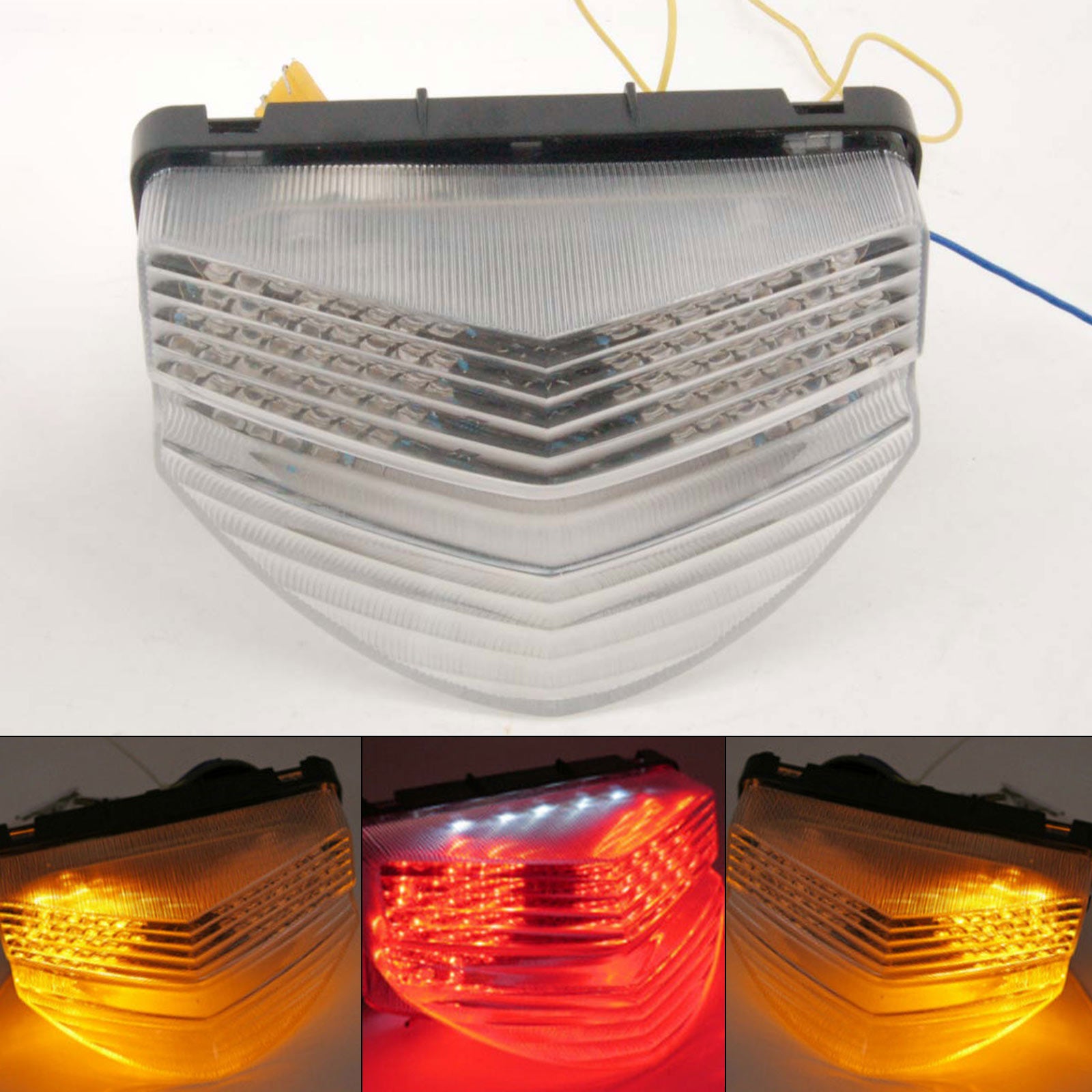 2001-2003 Honda CBR 600 F4i Integrated LED TailLight Turn Signals Clear