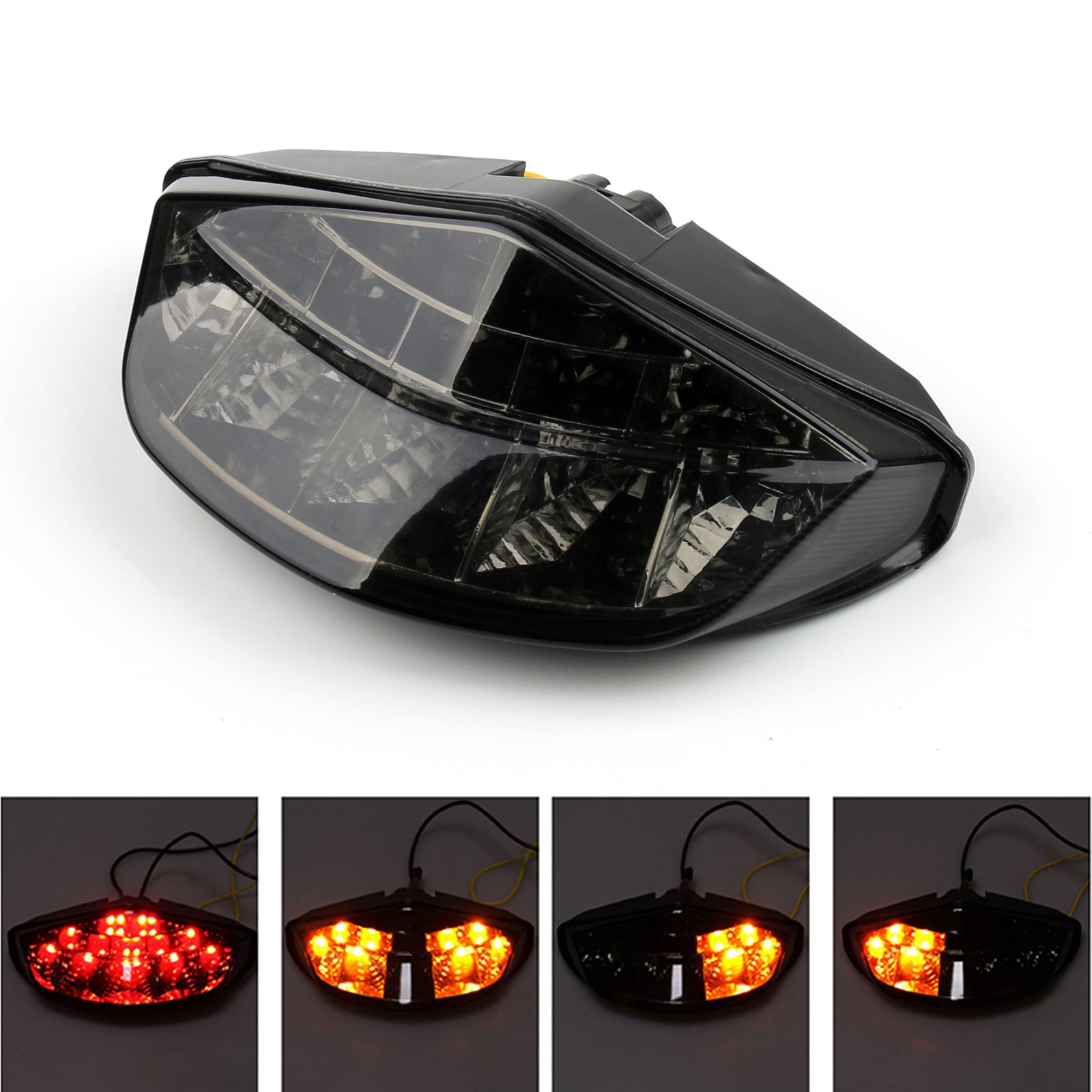 Signaux de clignollants de feu de queue LED intégrés pour le monstre Ducati 696 795 796 1100 Clear
