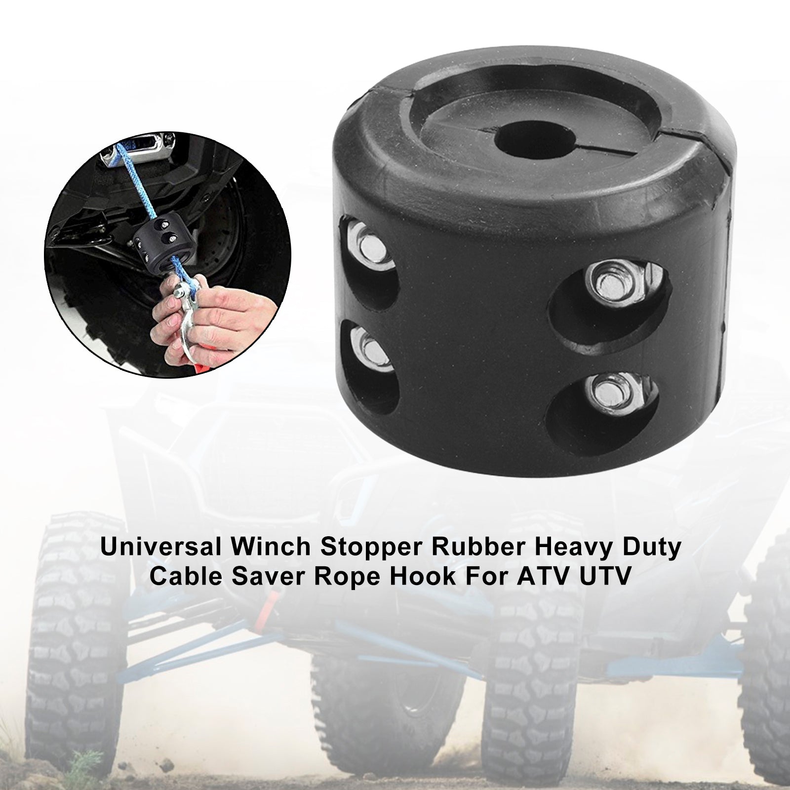 Universal Winch Stopper Gummi -Kabel -Kabel -Seilhaken für ATV UTV