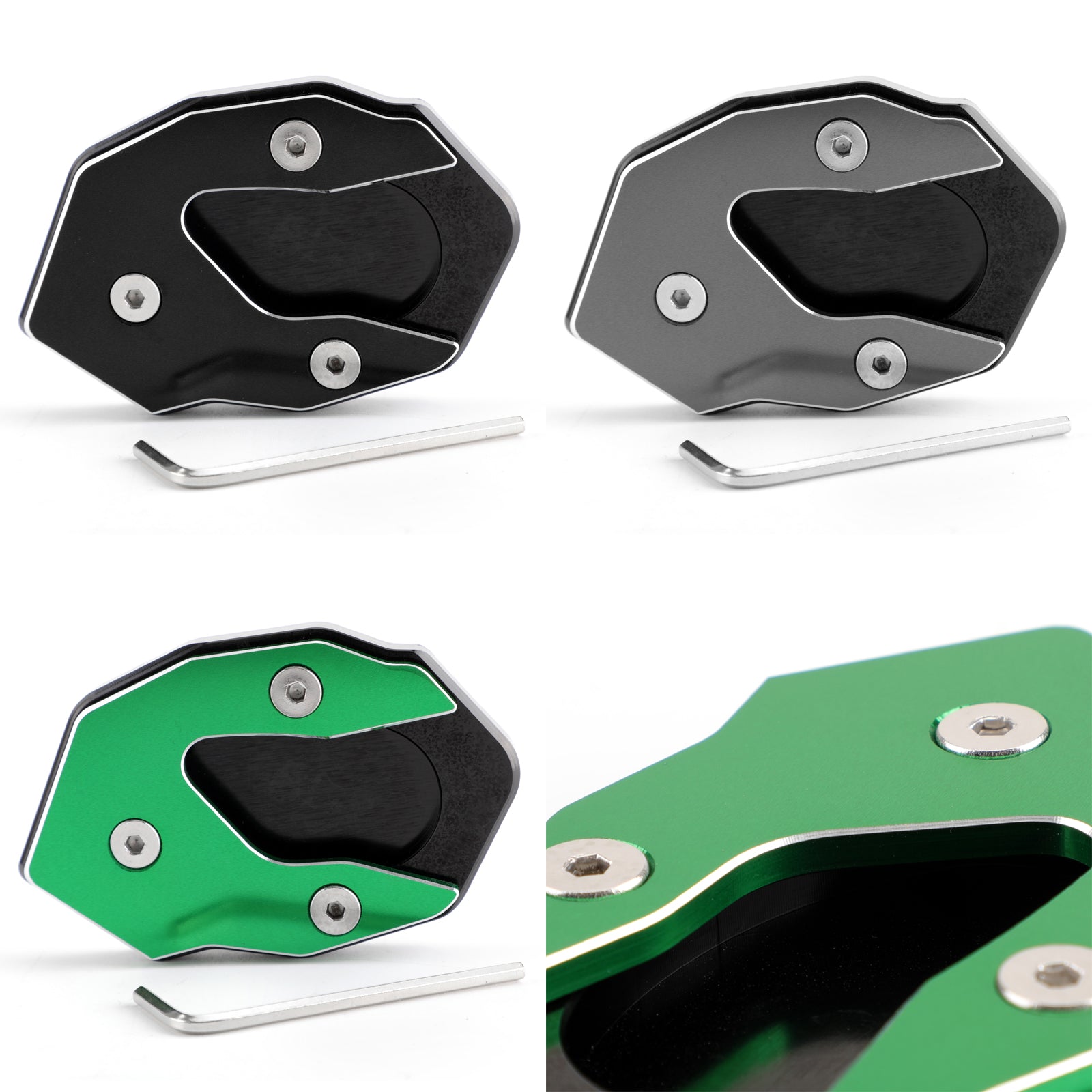 Kickstand Side Stand förlängningsförlängningsplatta för Kawasaki 17-18 Versys-X300