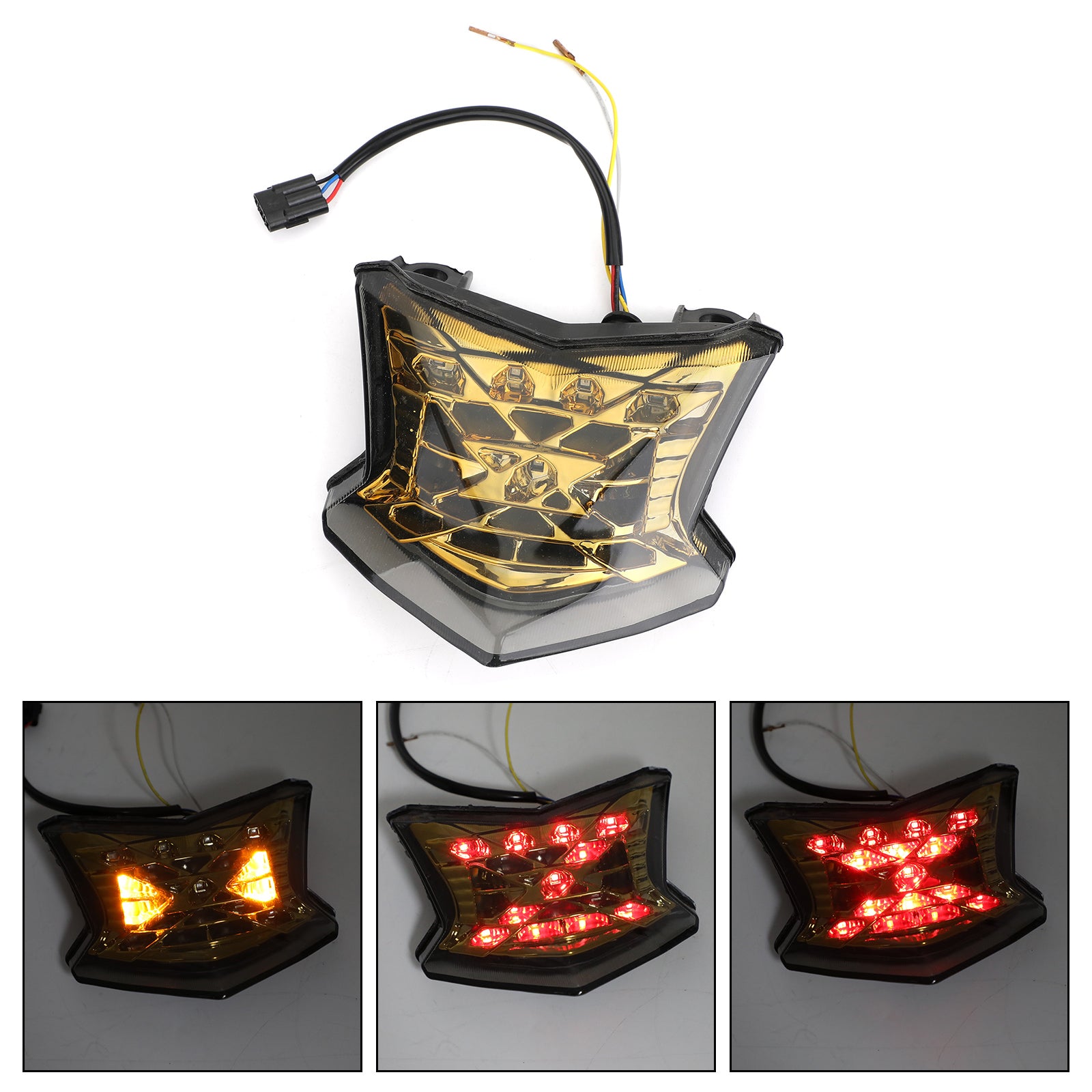 17-24 Kawasaki Z650 Ninja 650 Z900 Srebrne kierunkowskazy LED hamulca Tylne światło