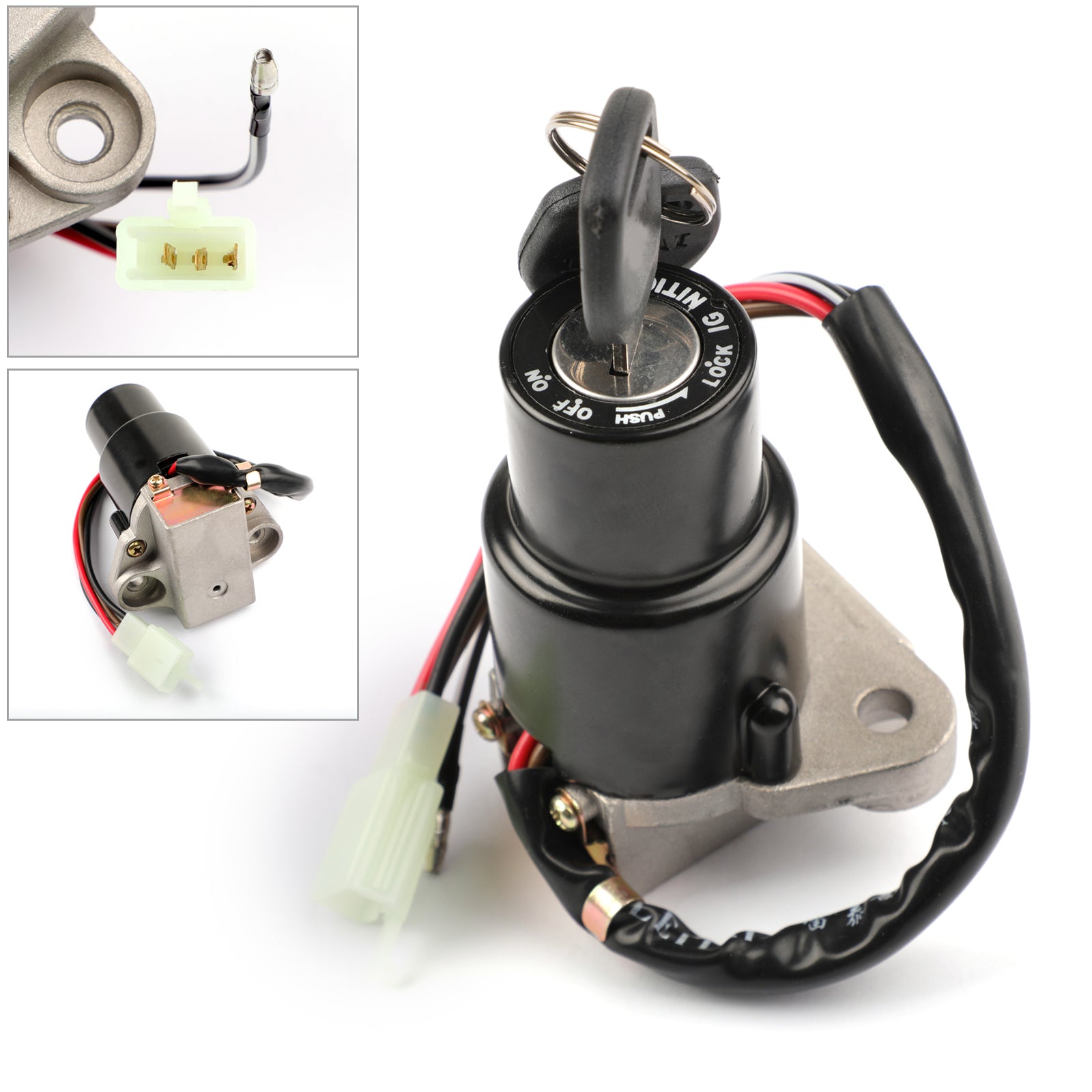 Tændingskontaktlåsstaster Fit til Yamaha XV920SE Special 1981-1983 XJ650N 1982-1985 FZR1000 1987-1988 XJ550 1981-1984