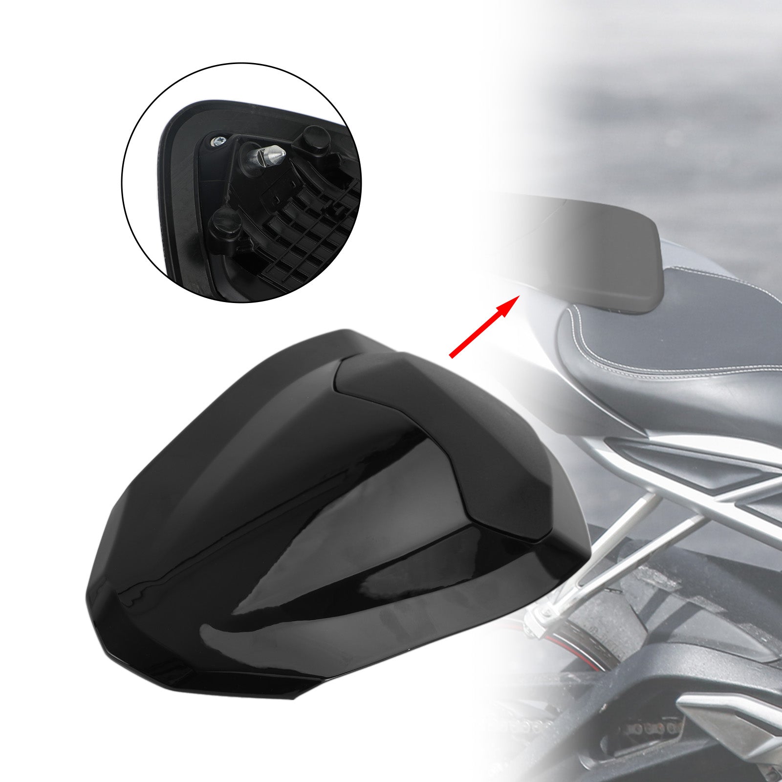 Bagerste sæde-sæde-koblingsdæksel til Street Triple Rs 765 2017-2019 Generisk