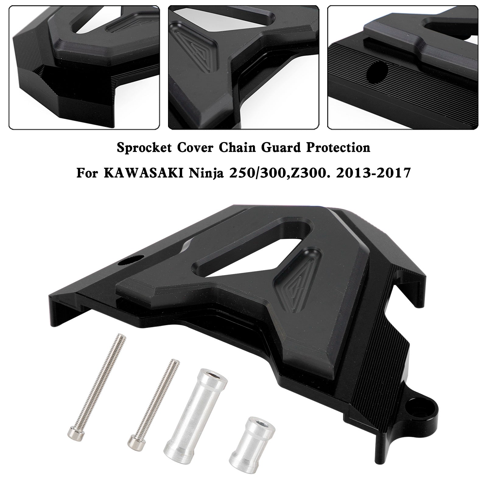 Front Sprocket Cover Chain Guard For KAWASAKI Ninja 250 300 Z300 2013-2017