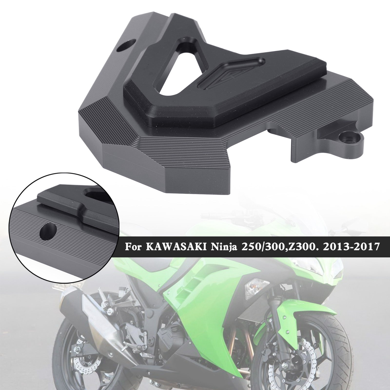 Front Sprocket Cover Chain Guard For KAWASAKI Ninja 250 300 Z300 2013-2017