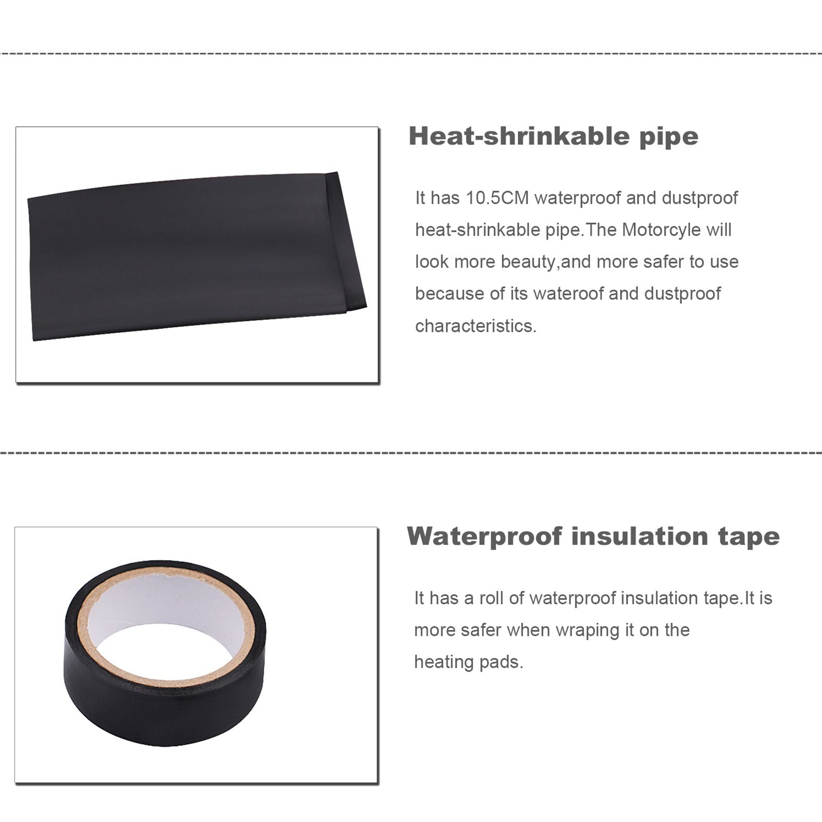 12V oppvarmet håndgrep Pad styret varm varmeovn Multi-temperatur for generisk motorsykkel