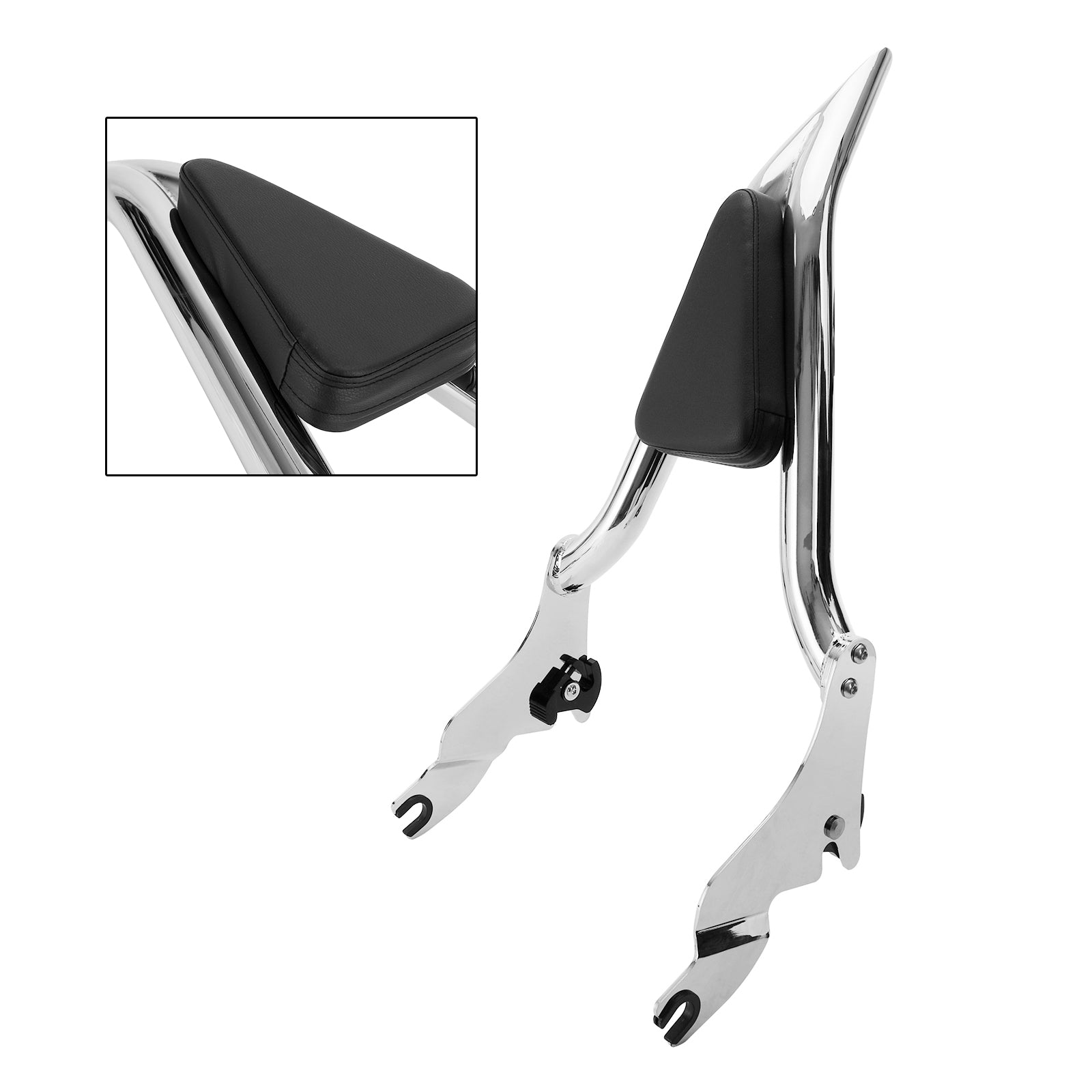 Chrome Sissy Bar Backrest For Harley CVO Road Glide Street Glide Touring 2009-2024