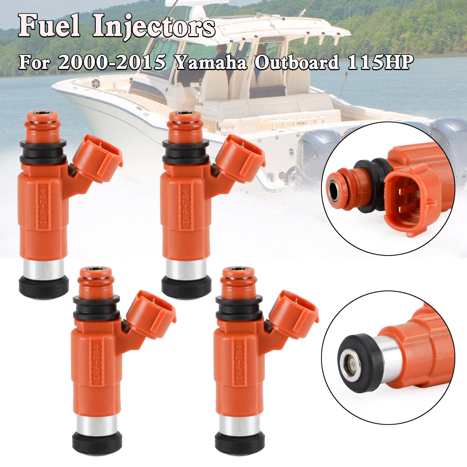 4 個 CDH210 燃料インジェクター INP-784 マツダ E220 ヤマハ F115 HP 船外機
