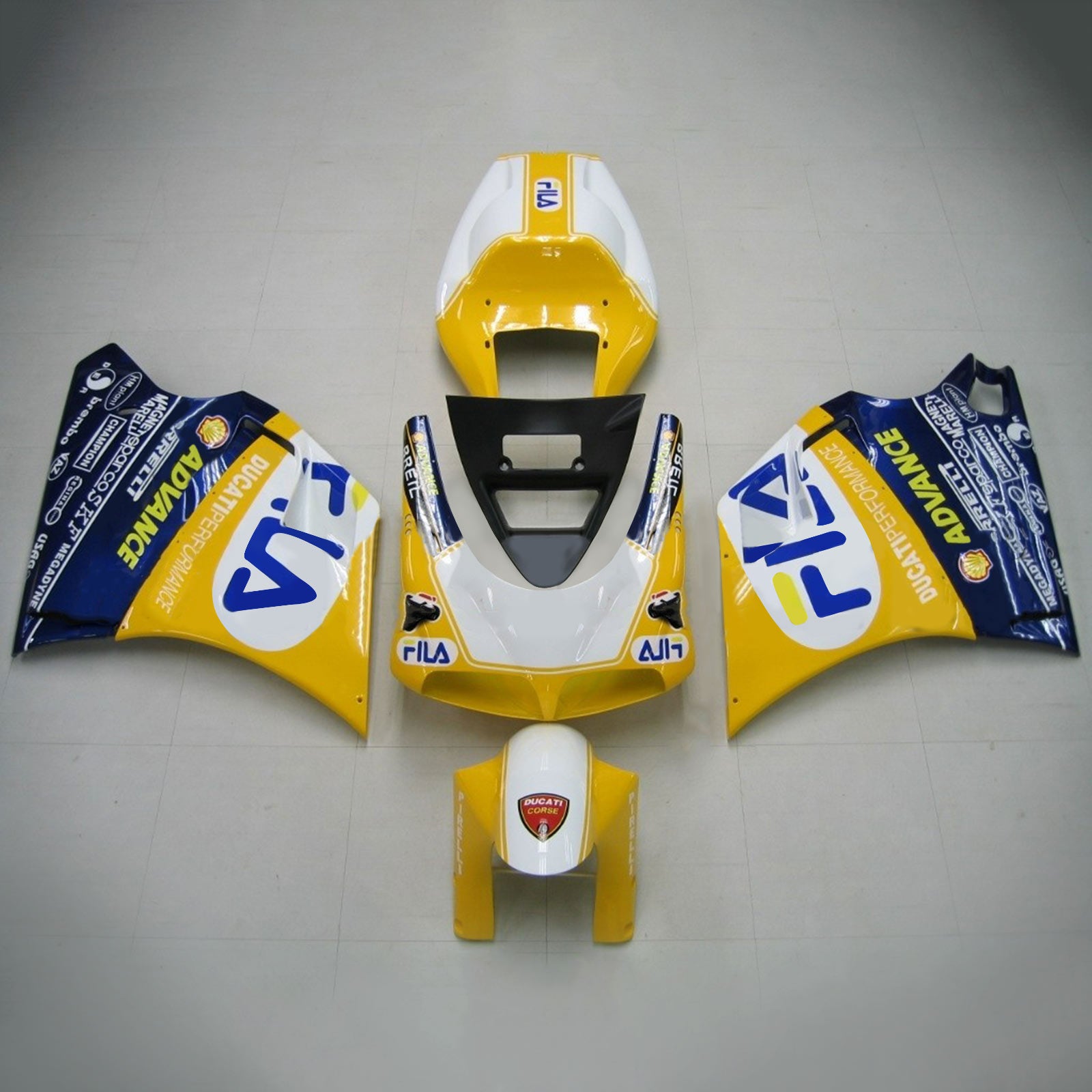Amotopart Ducati 1996-2002 996/748 Yellow Blue Failing Kit