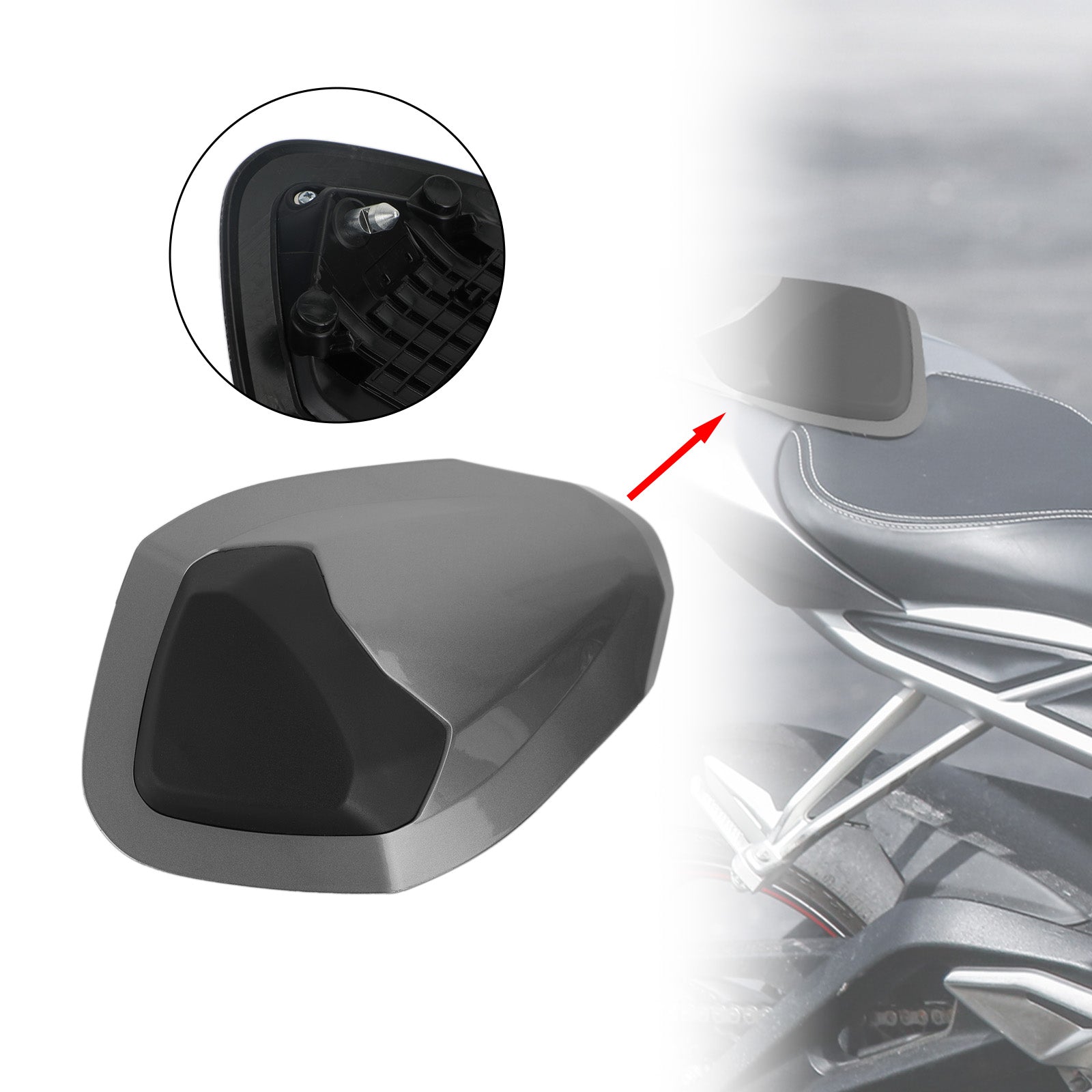 Bagerste sæde-sæde-koblingsdæksel til Street Triple Rs 765 2017-2019 Generisk