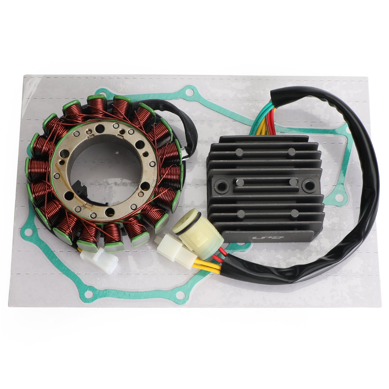 Magneto Stator+spännings likriktare+packning för Honda XRV750 Africa Twin 1993-2003 Generic