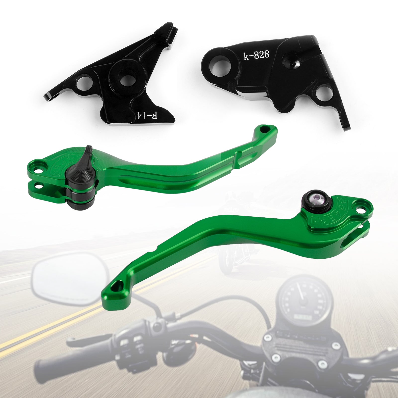 CNC Kort kopplingsbromsspak Fit för Kawasaki ZZR600 ZX6R ZX9R ZX10R Z1000