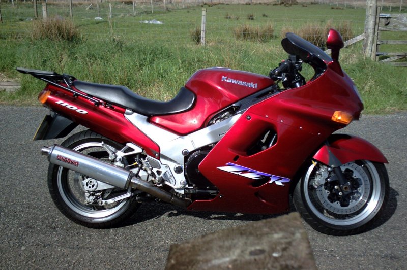 Amotopart 1993-2003 Kawasaki Zzr1100 Red Style1 Abzugskit