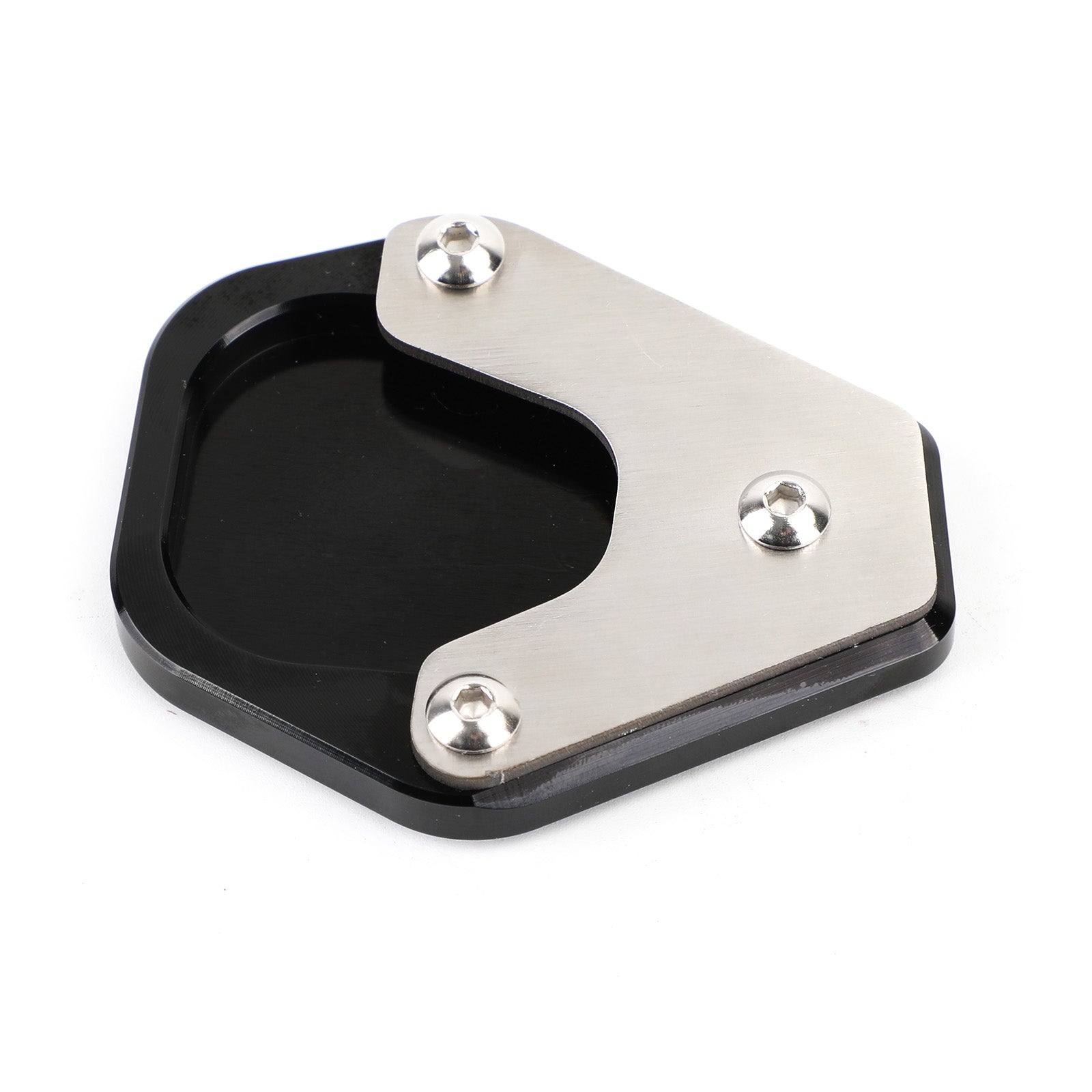 Kickstand Side Stand Extension Pad Fit for Moto Guzzi V85TT 2020-2021 Black