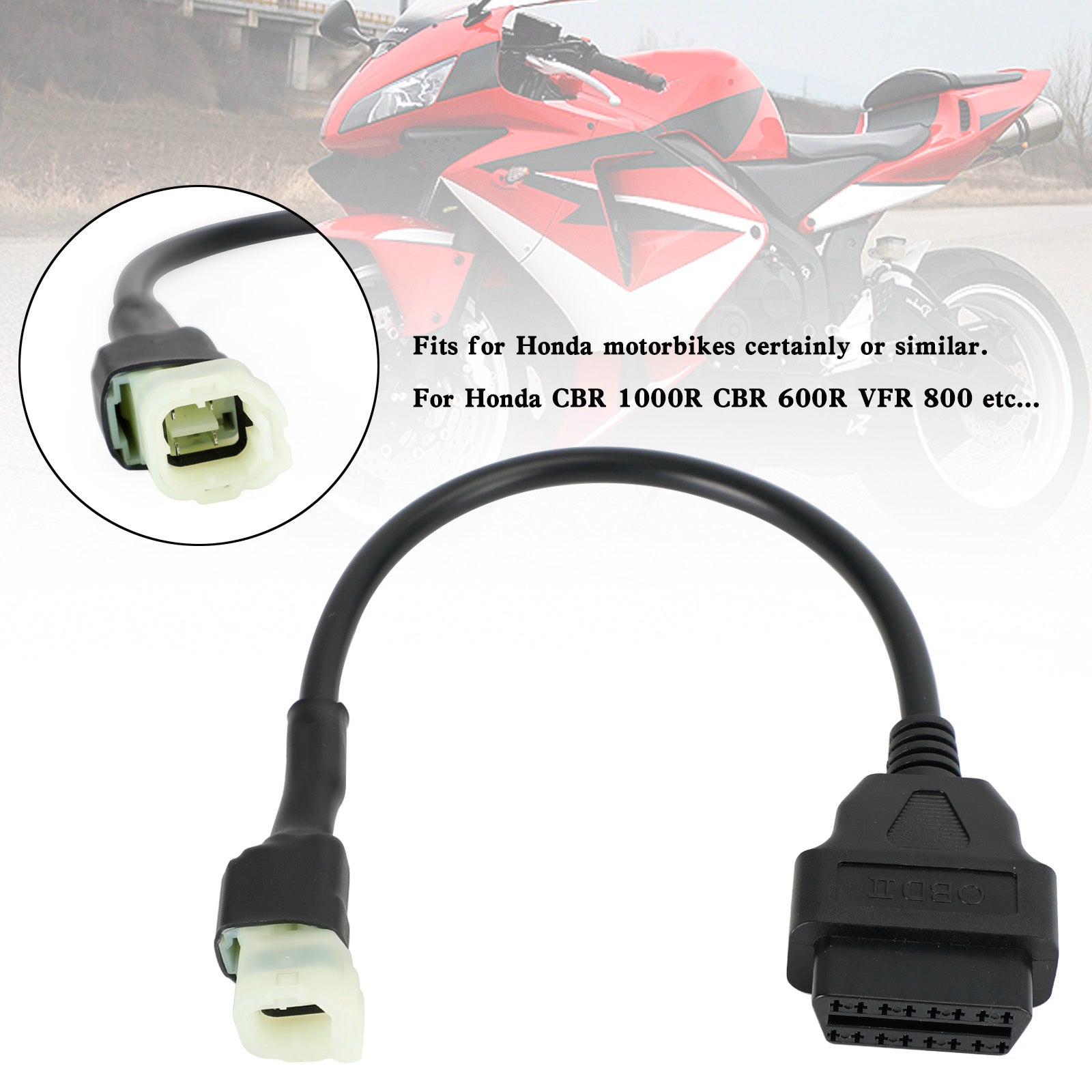 4 Pin to 16 Pin OBD2 Moto Diagnostic Adapter Cable for Honda CBR 1000R