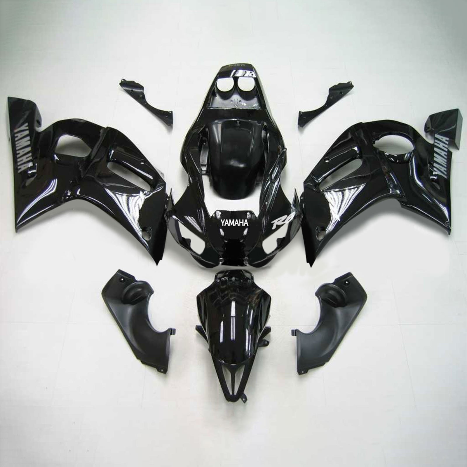 Amotopart Yamaha 1998-2002 YZF 600 R6 Black Fairing Kit