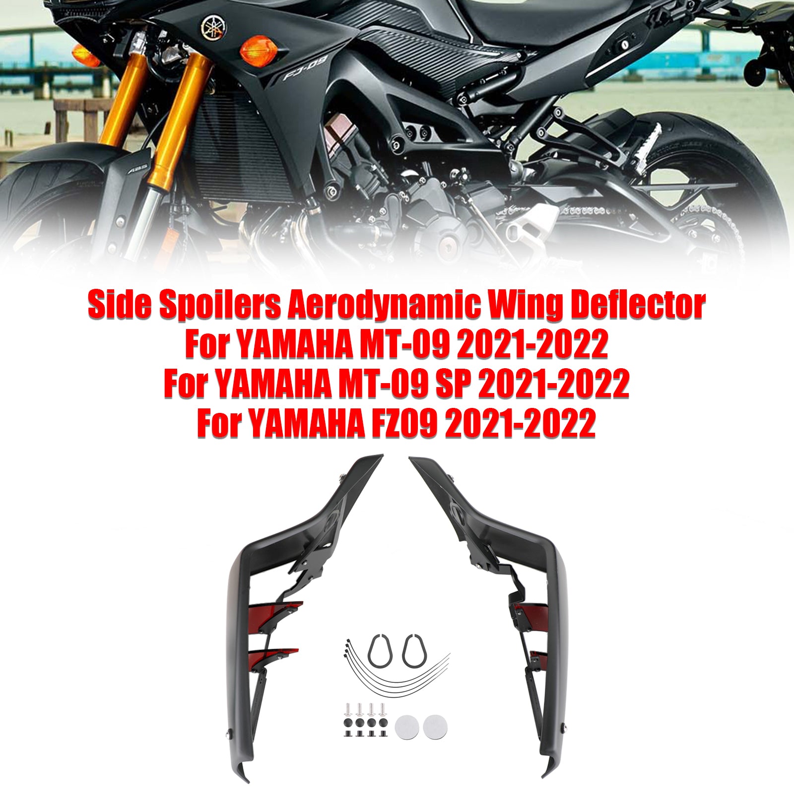 Seitenspoiler Aerodynamic Wing Deflexector für Yamaha MT-09 SP FZ09 2021-2022