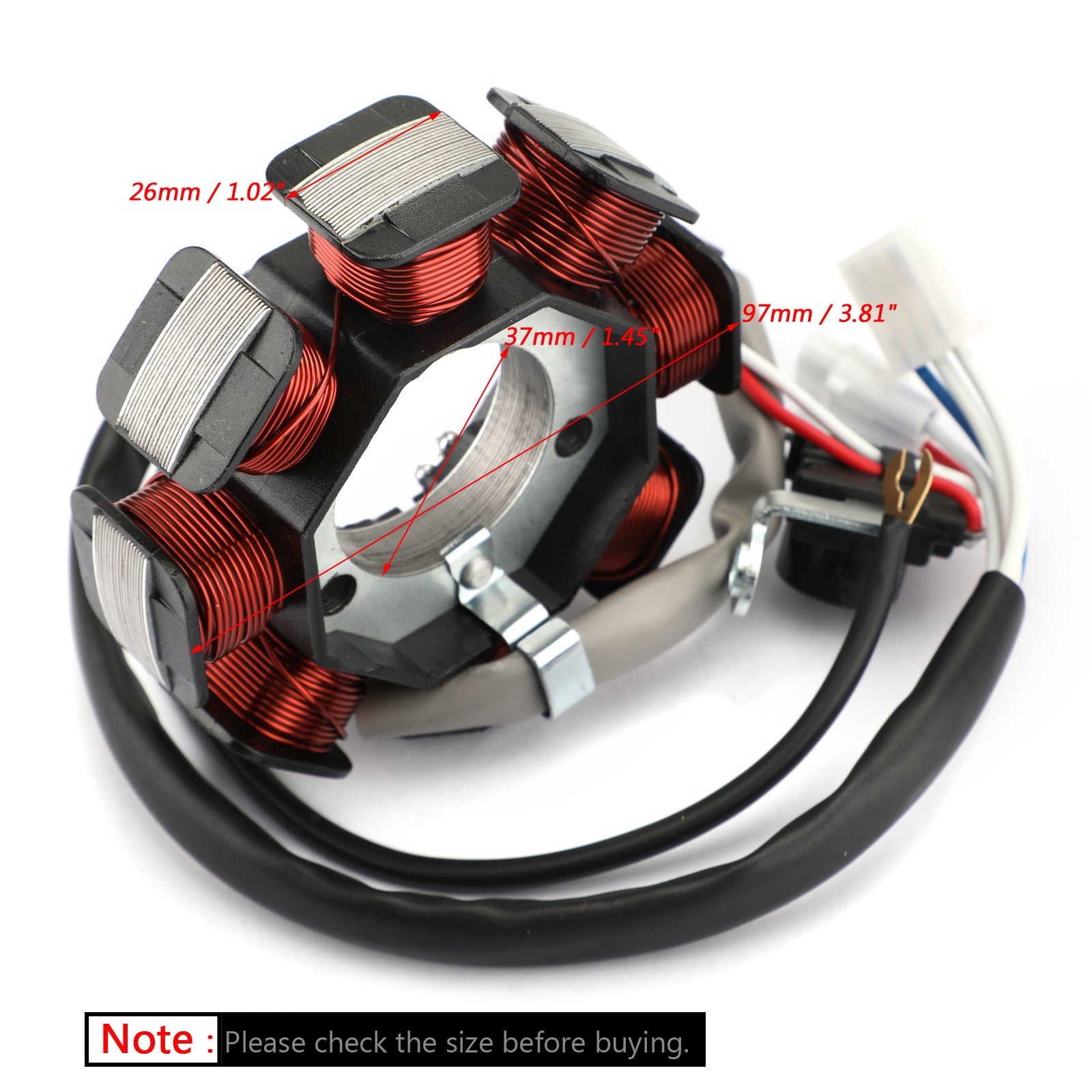 8-Pole Generator Stator Coil For Yamaha YBR125ED 2005-2006 YBR125ESD 2008-2011 3D9-H1410-00 3D9-H1410-01