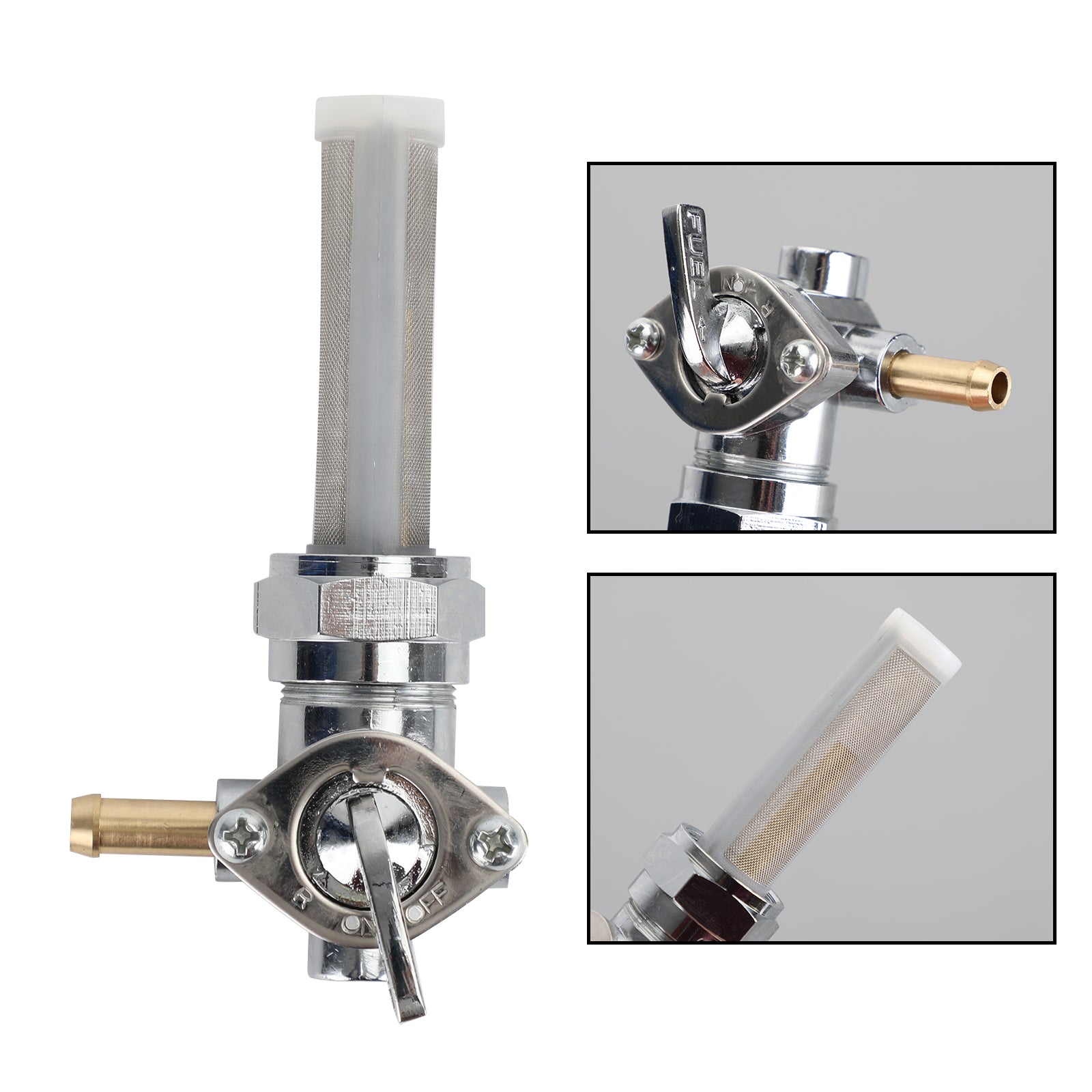 Palivový ventil Petcock Left Outlet vhodný pro Sportster Big Twin 1975-Up 13/16"