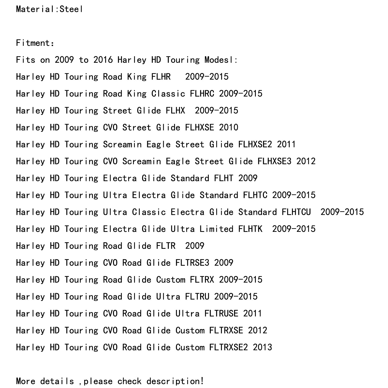 取り外し可能なステルス荷物ラック ツーリング FLHX FLHR FLHT FLTR 09+ BLK 汎用フェデックス エクスプレス配送