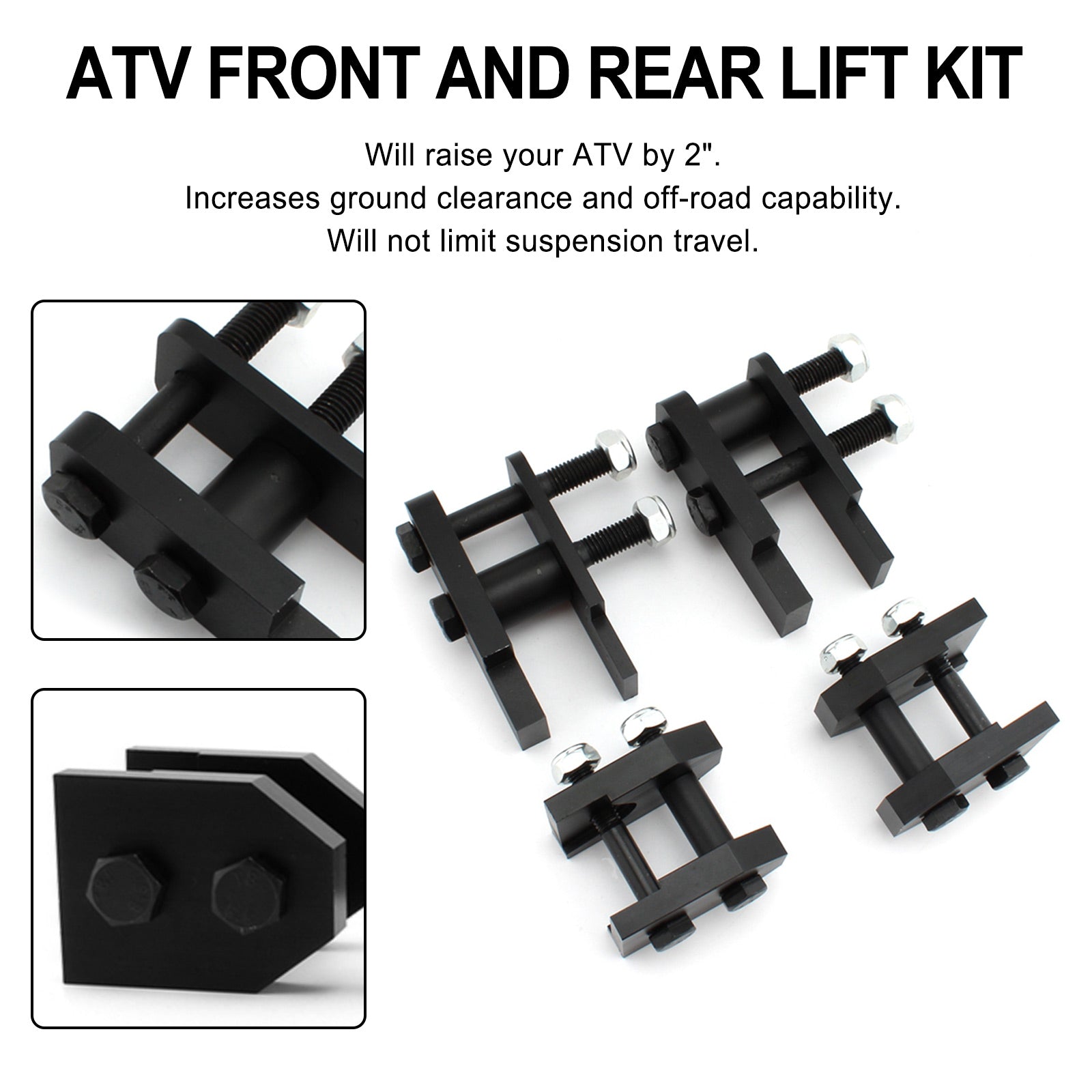 2" Full Lift Kit pro Yamaha Rhino 450 660 700 2004-2015 ATV Sport Billet Generic