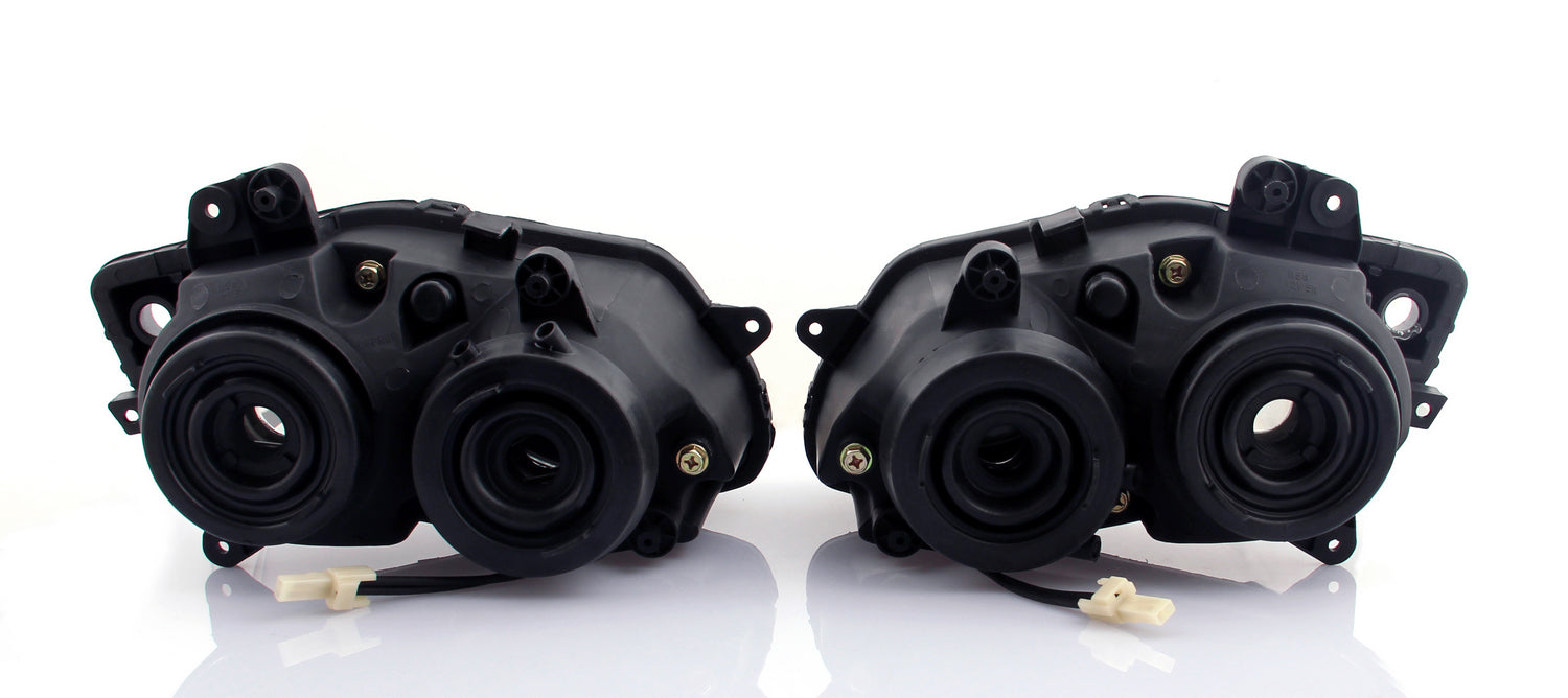 04-06 ヤマハ YZF R1 1000 ヘッドランプ ヘッドライト ガード プロテクター グリル LED クリア