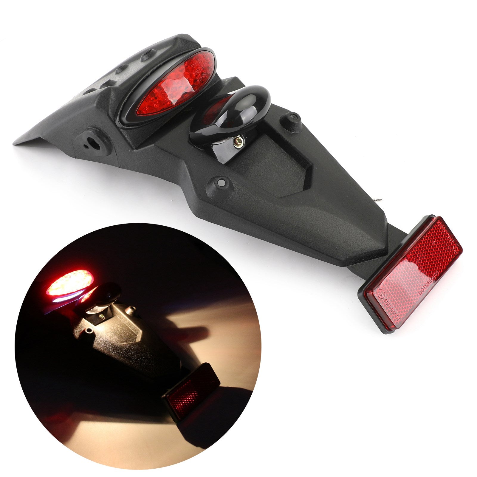 Off-road MX motorcross Dual Sport Pit Dirt Bike LED Achter achter Fender Brake Tail Light