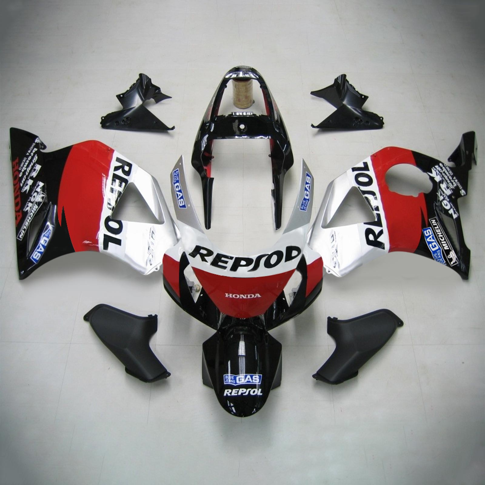 Amotopart Honda CBR954 2002-2003 White&Red Repjol Fairing Kit