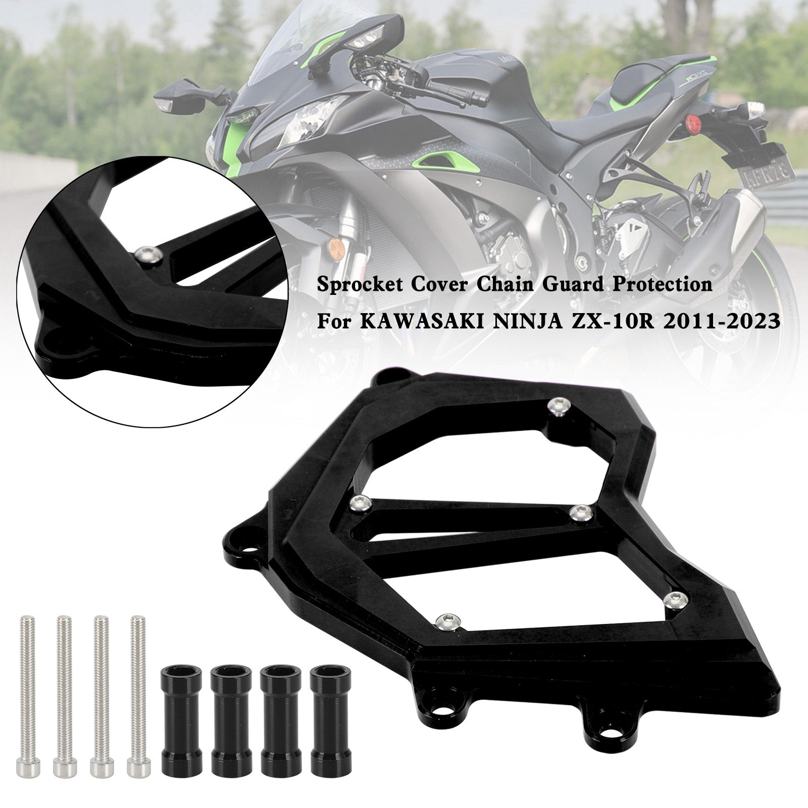 Front Soprocket Cover Chain Guard för Kawasaki Ninja ZX-10R ZX10R 2011-2023