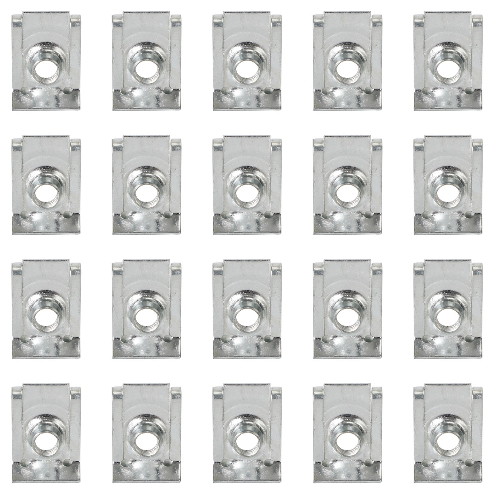 20x Clips de carenado M6 6mm Panel de carrocería Clip de aguja Clips de velocidad de motocicleta tuerca en U genérico