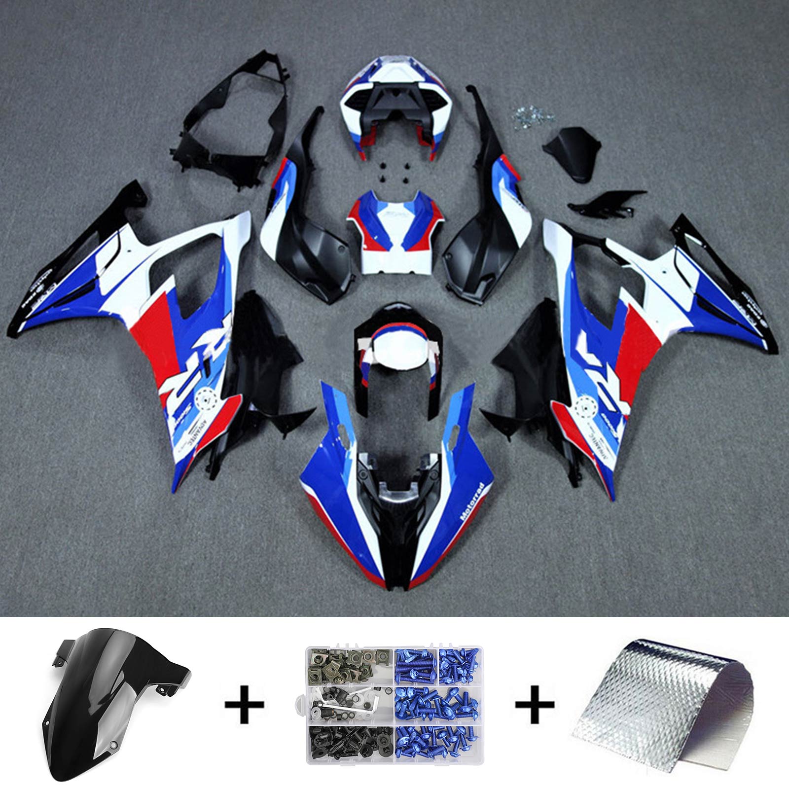 AMOTOPART 2019-2022 BMW S1000RR/M1000RR RACING BLAND BLUE CAIRING Kit