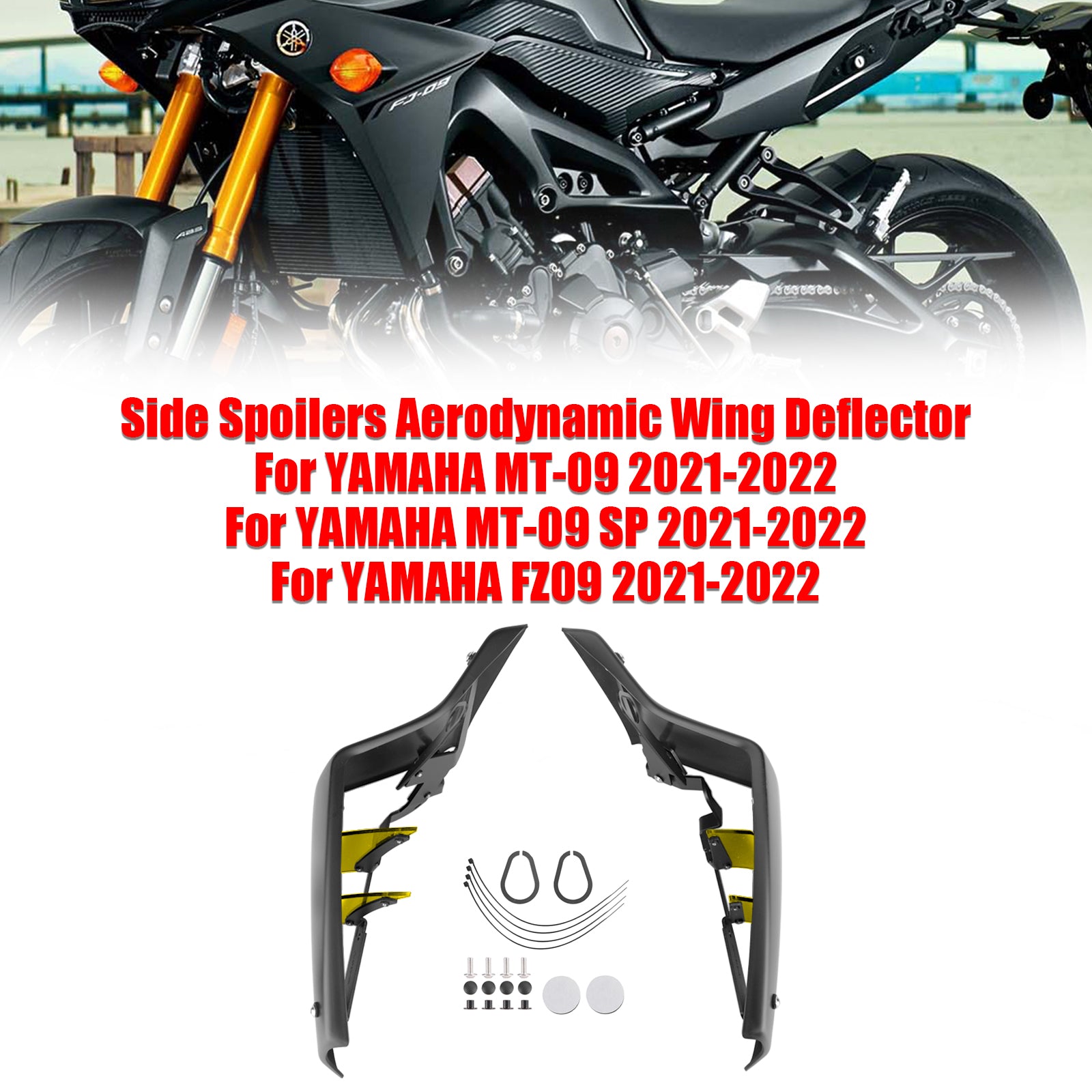 Seitenspoiler Aerodynamic Wing Deflexector für Yamaha MT-09 SP FZ09 2021-2022