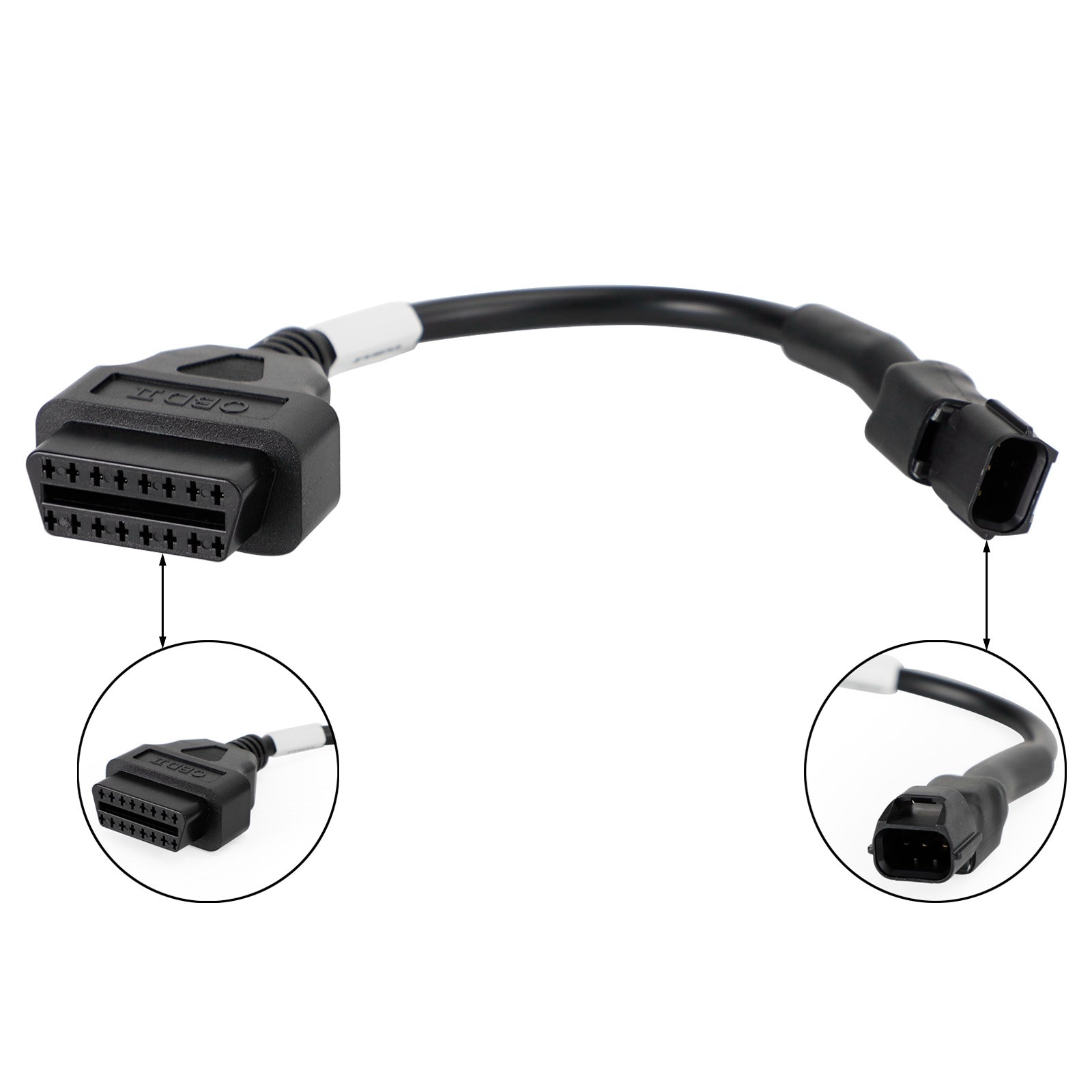 Motorrad 3 Pin bis 16 Pin OBD -Adapter OBD2 Diagnosekabelanschluss für Kymco Generic