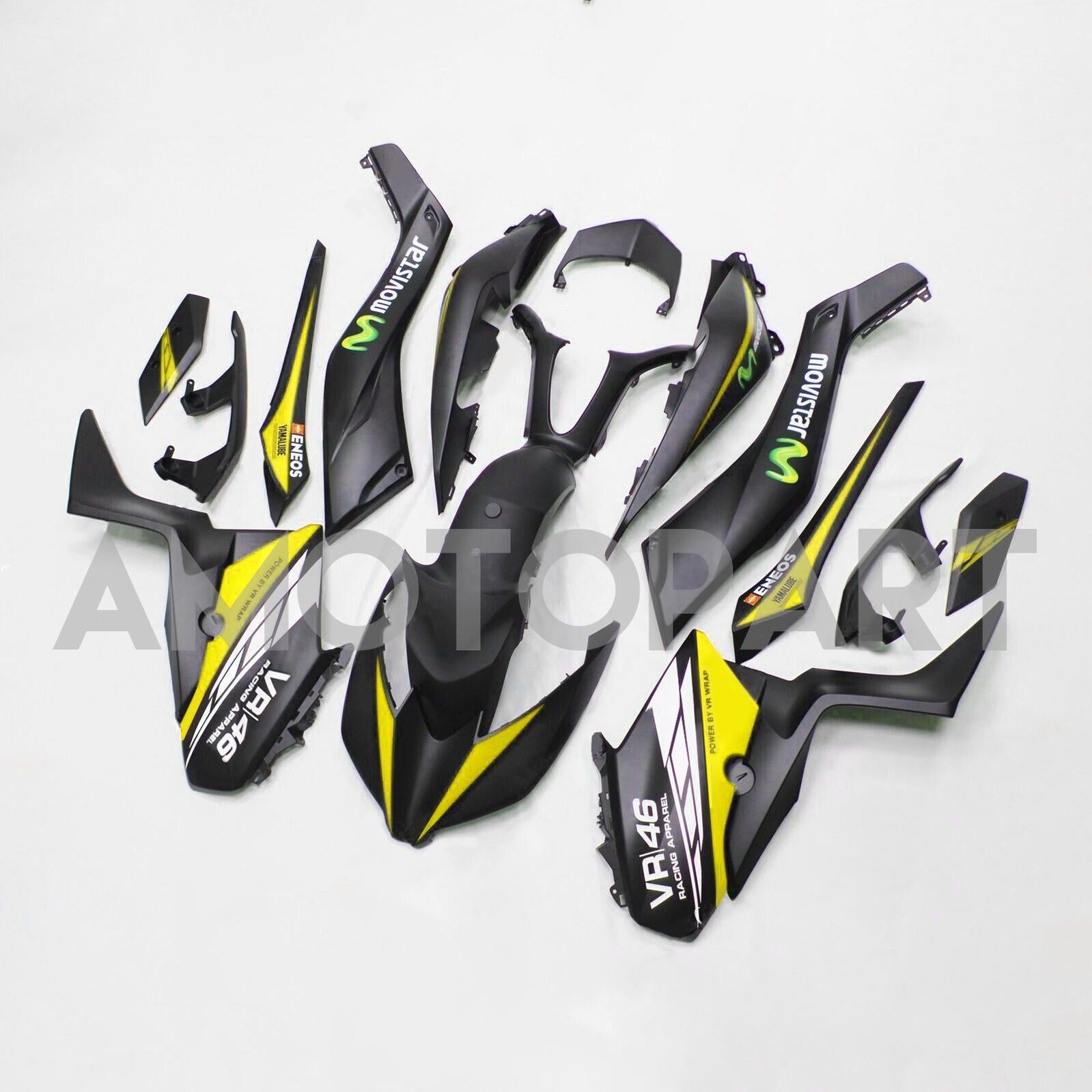 Amotopart 2017-2021 Yamaha XMAX300 Fairing Yellow&Black Style3 Kit