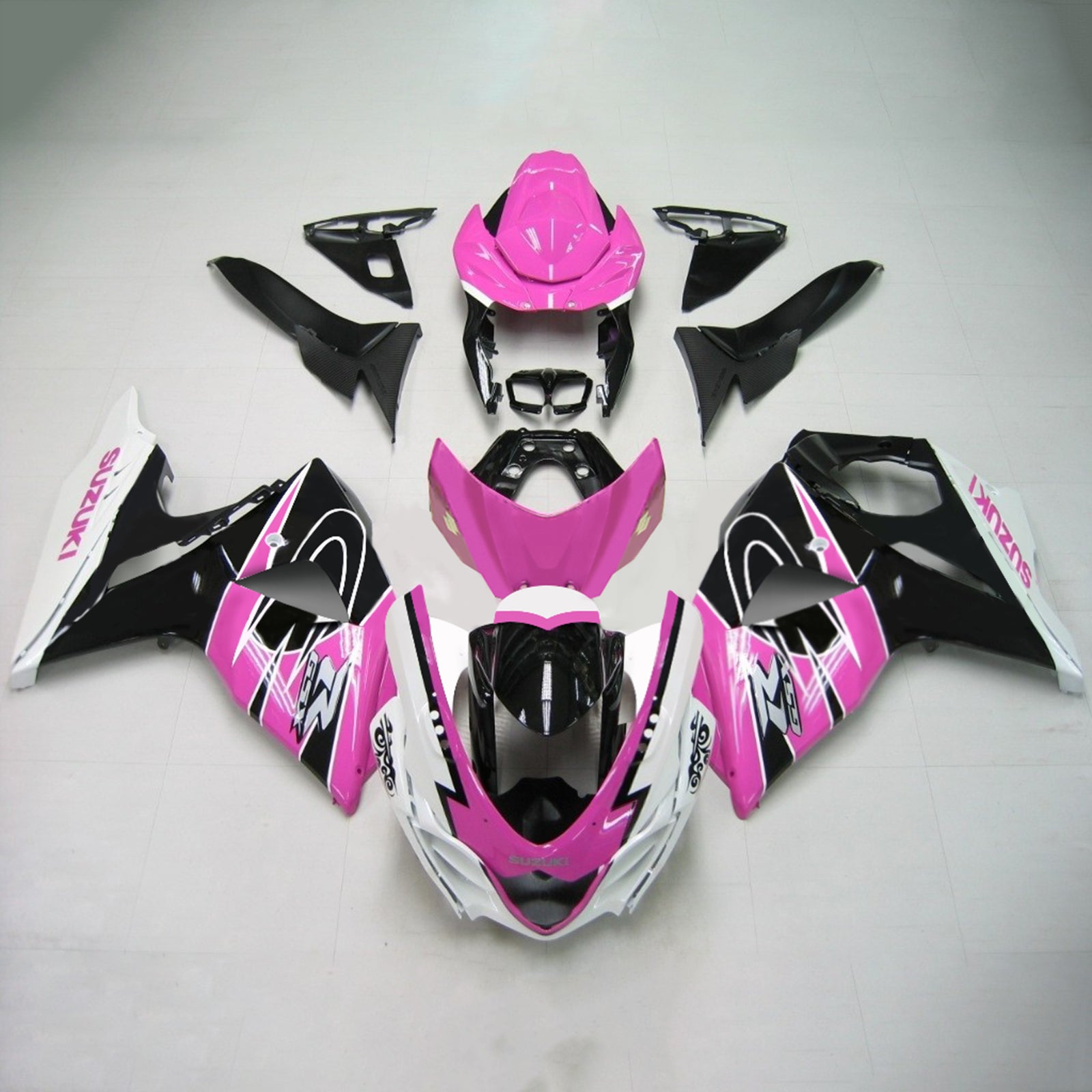 Amotopart 2009-2016 Suzuki GSXR1000 Fairing Pink Kit