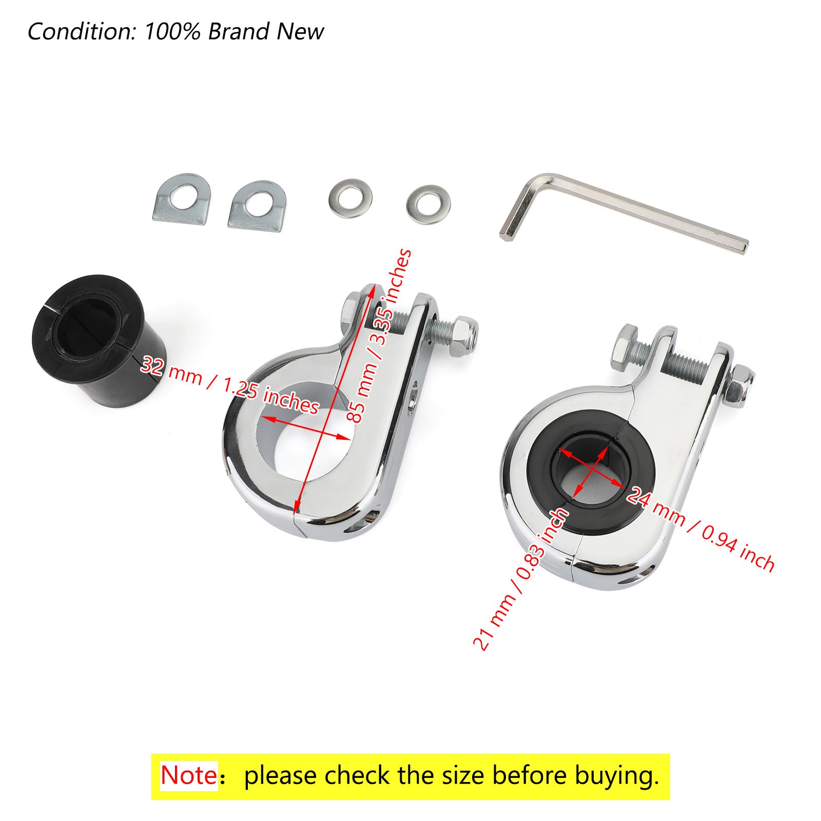 1.25" 32mm Motor Crash Bar Dálniční držák s upínacím kolíkem pro Dyna Chrome