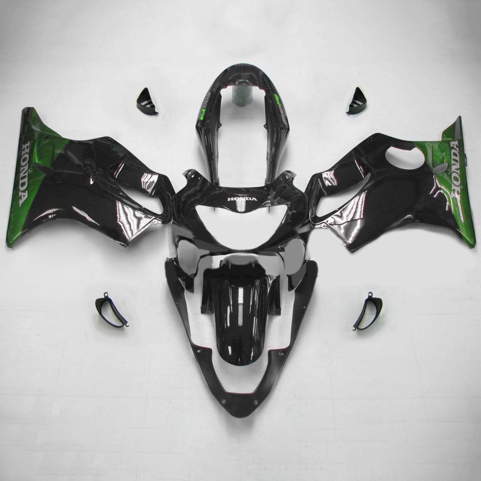 Amotopart Honda CBR600F4 1999-2000 Sort&GReen kåbesæt