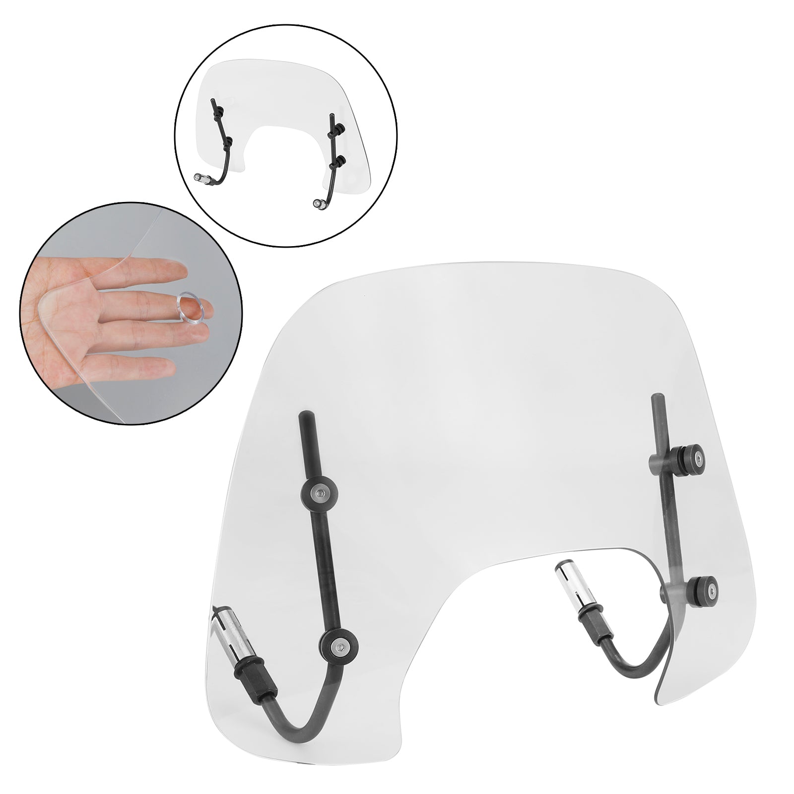 ABS motorcykel forrude forrude pasform til Vespa Sprint 150 2016-2021 generisk