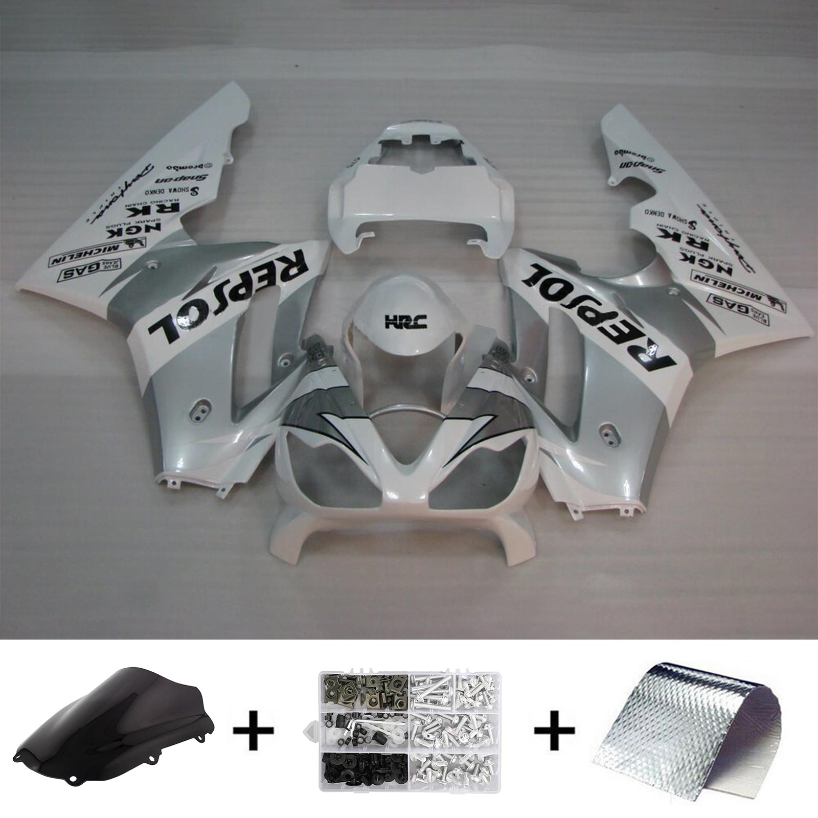 AMOTOPT TRIUMPH 2002-2005 DAYTONA 600/650 KIT de carenagem de Repjol White Repjol