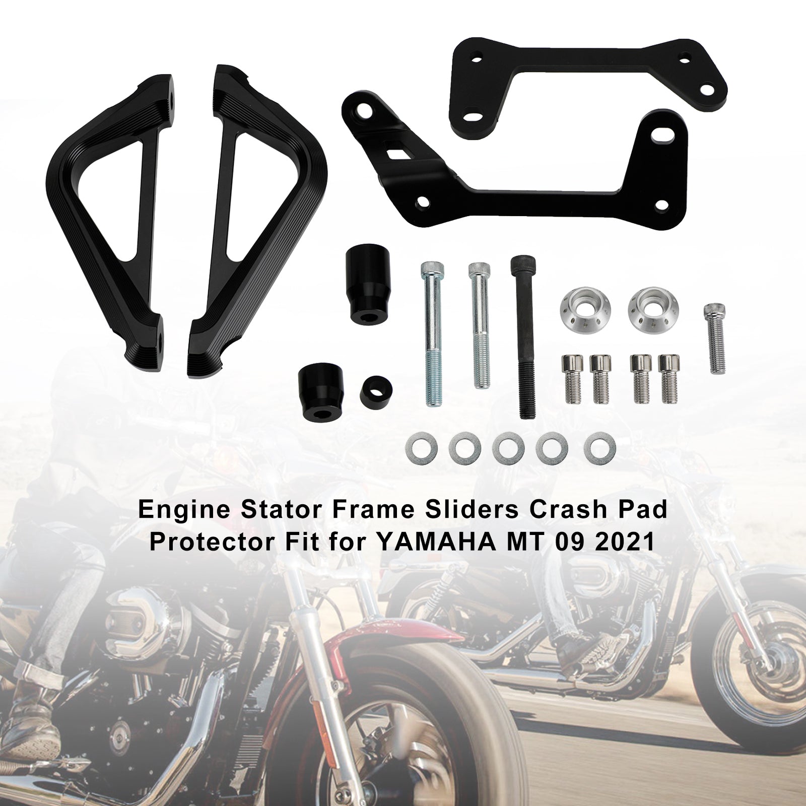 Protezioni Motore Protezione Statore Copertura Motore Nera Per Yamaha Mt 09 2021