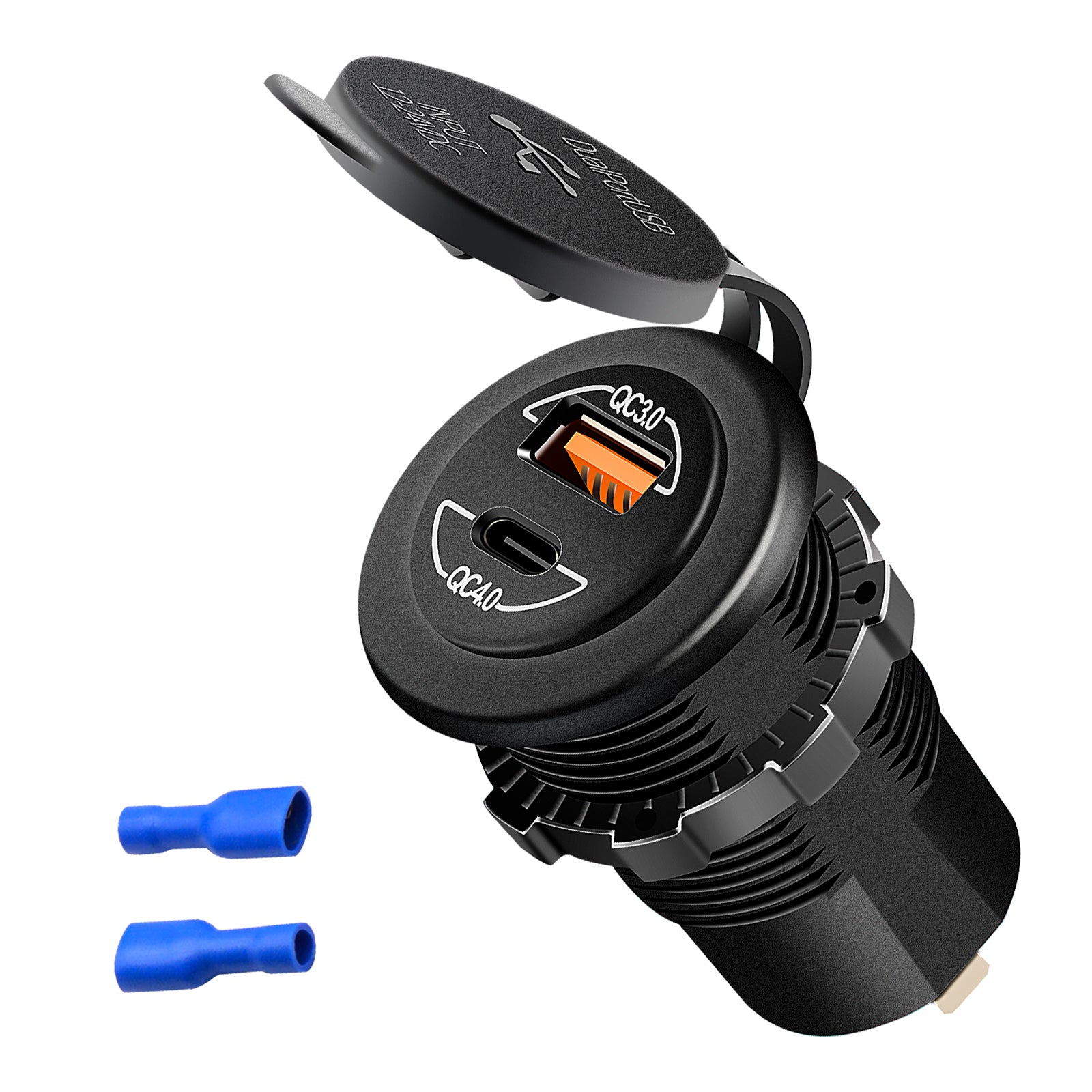 電話充電ブラケット 60 ワット Qc4.0 延長ブラケットオートバイバイク用ブラックジェネリック