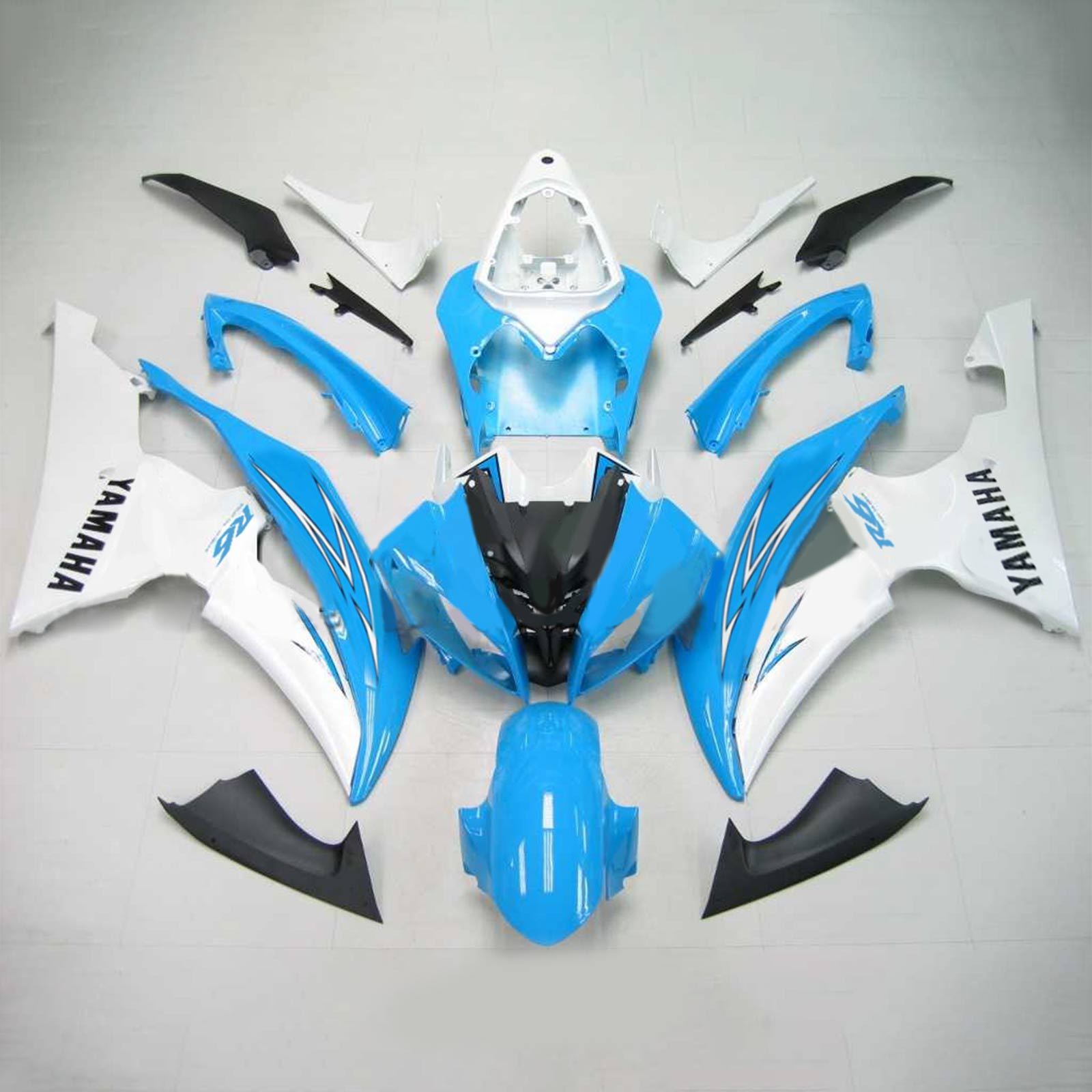 Amotopart Yamaha 2008-2016 YZF 600 R6 Blue White Fairing Kit
