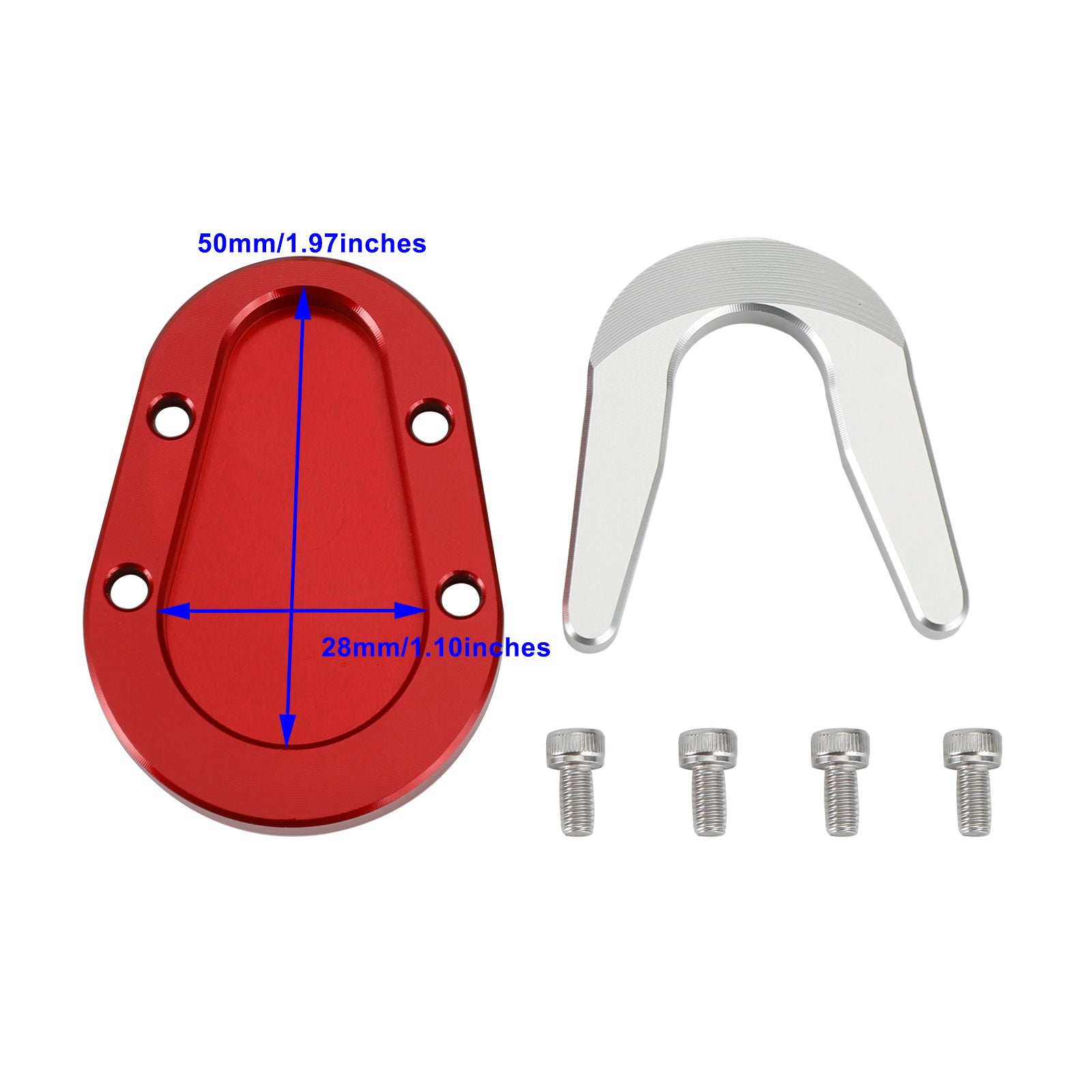 13-20 Vespa Sprint dan Primavera 150 Pata de cabra Almohadilla de extensión de caballete lateral