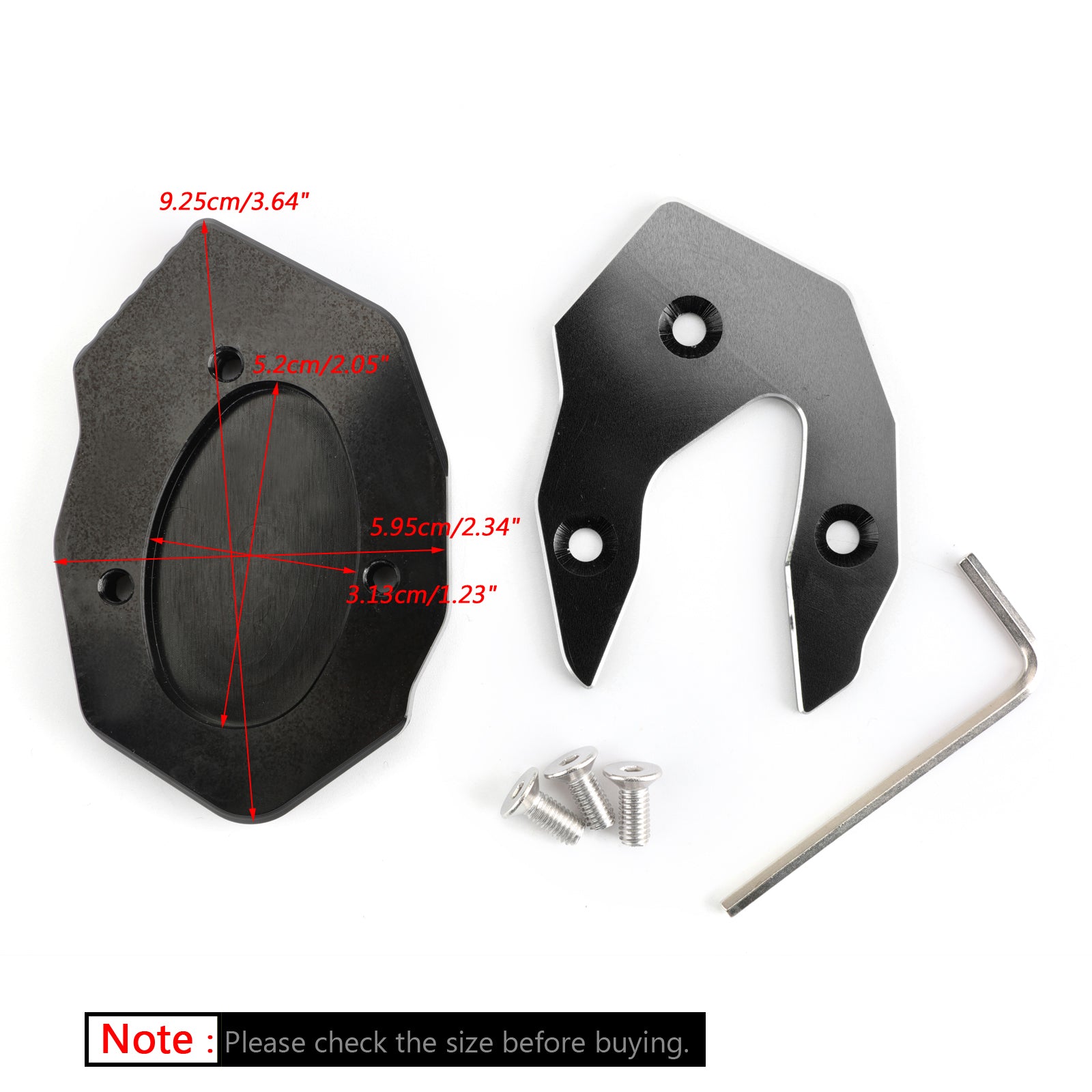 Kickstand Side Stand förlängningsförlängningsplatta för Kawasaki 17-18 Versys-X300