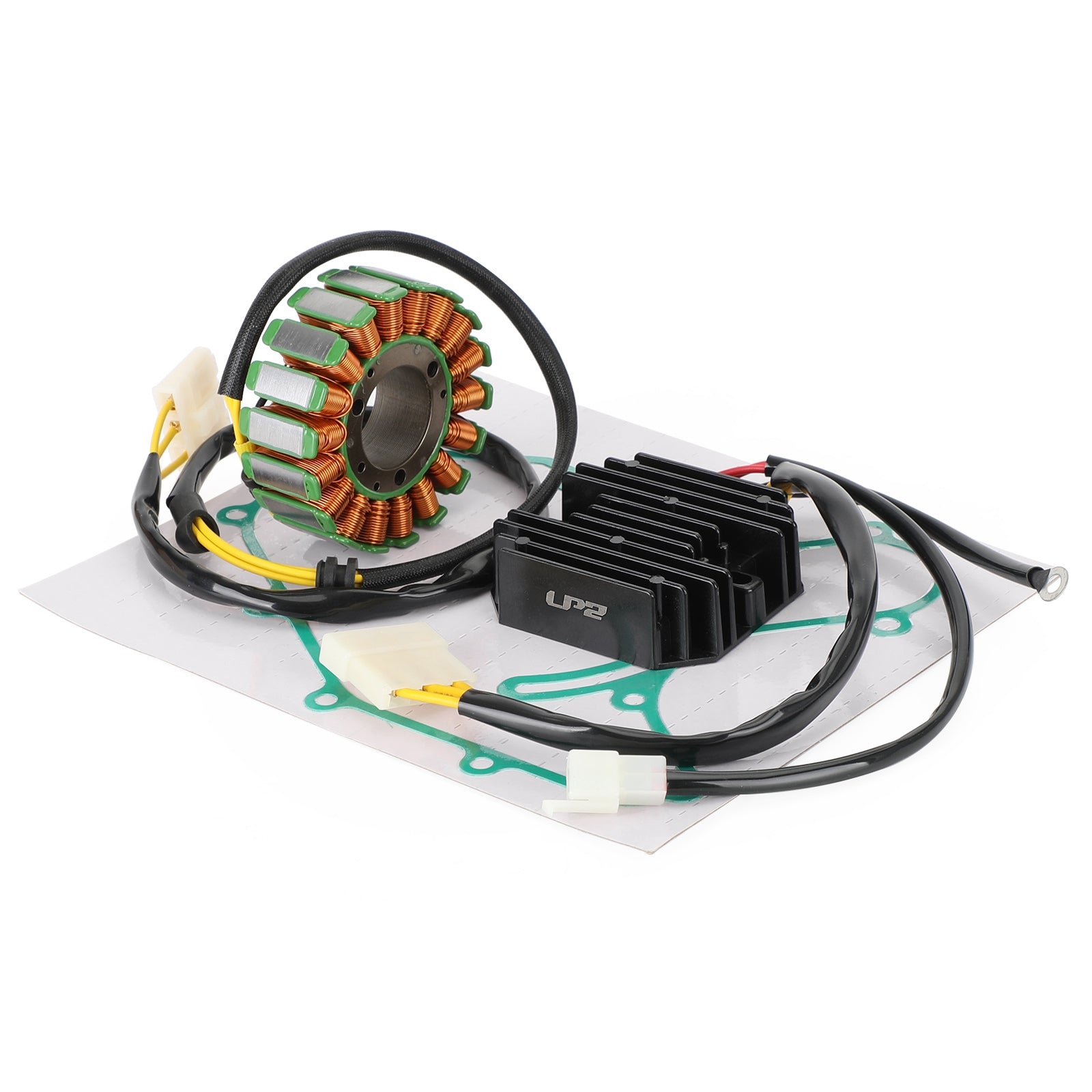 Magneto Coil Stator + Spændingsregulator + pakning Assy til Husqvarna Vitpilen 401 Svartpilen 250 401 2018 2019 2020 2021 Generisk