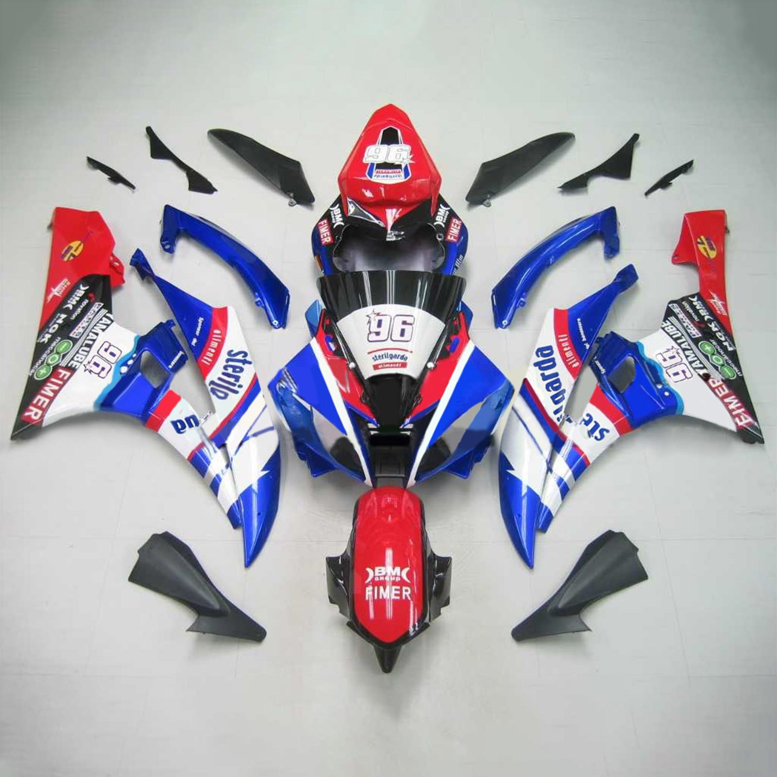 Einspritzverkleidungssatz Karosserie Kunststoff ABS passend für Yamaha YZF 600 R6 2006-2007
