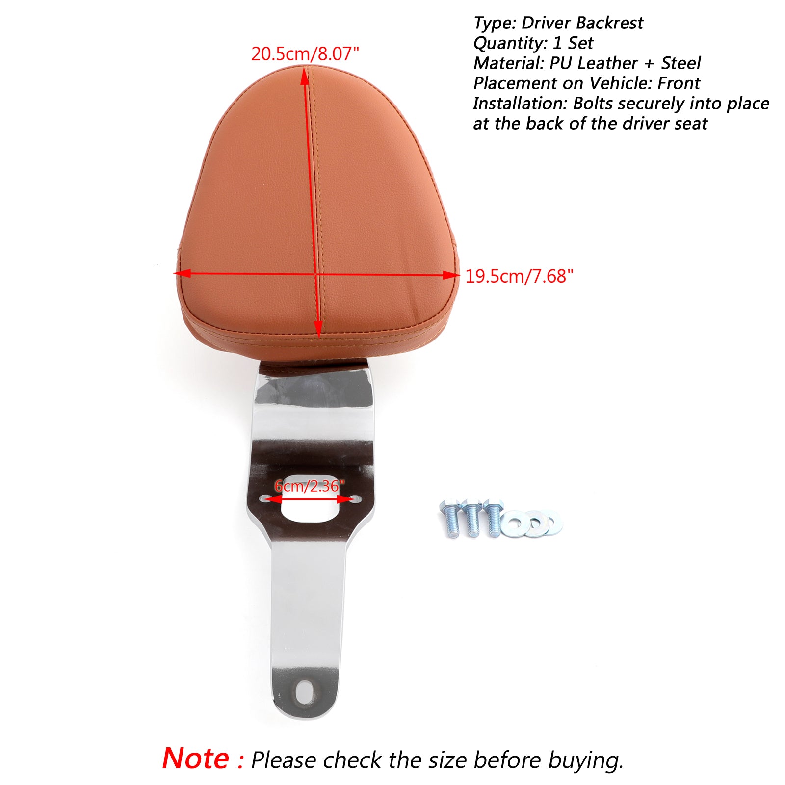 Förare rygg för indisk scout 2015-2018 Scout Sixty 2016-2018 Black Generic