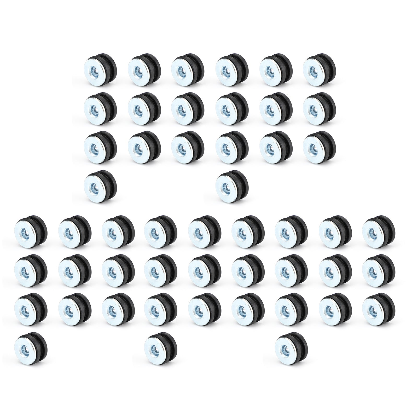 50 Pack handig M6 Motorfietsrubber Rigle Rijmboutkit Universele vervanging