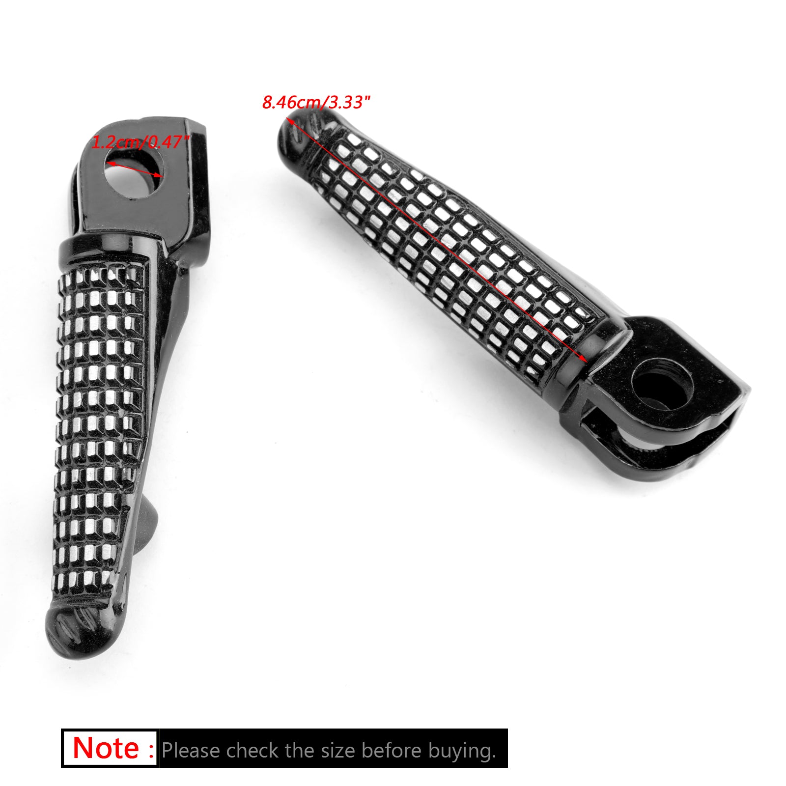 Kawasaki Front Foot Peg Footrest Fit For Kawasaki EX300 NINJA 300 EX250 NINJA 250 13-15 ZX-6R 03-11 Z1000 Z750 07-12 SVART